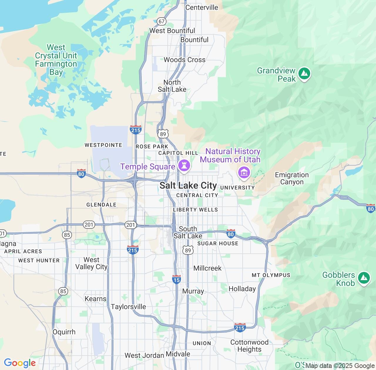 Map image for Intellectual Property Lawyers in Salt Lake City and Utah IP firms at coordinates  ; .