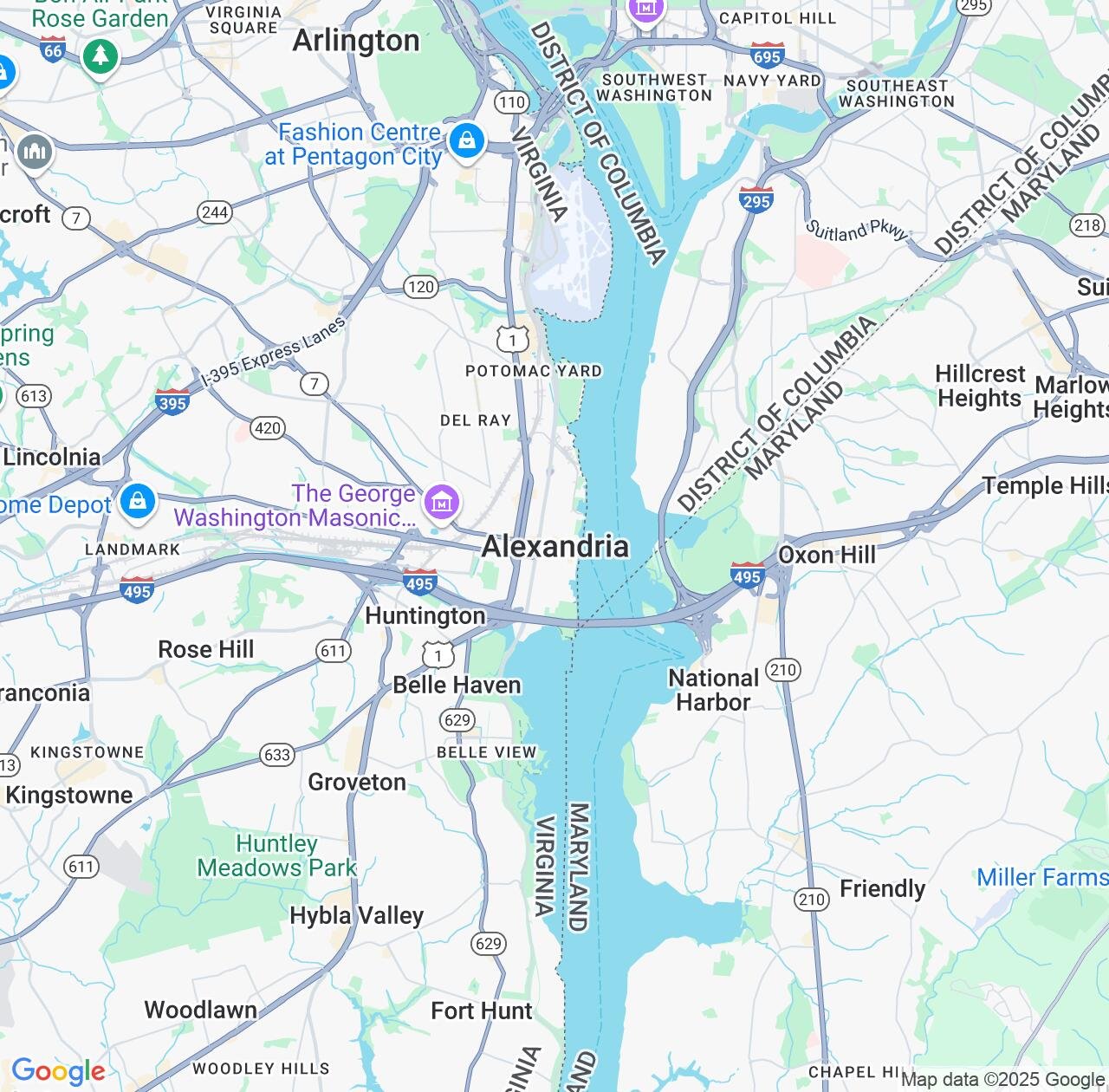 Map image for Intellectual Property Lawyers in Alexandria and Virginia IP firms at coordinates  ; .