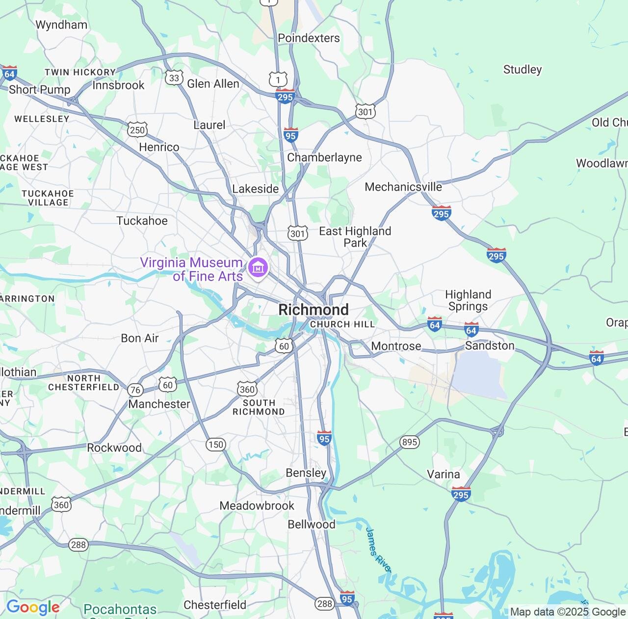 Map image for Intellectual Property Lawyers in Richmond and Virginia IP firms at coordinates  ; .
