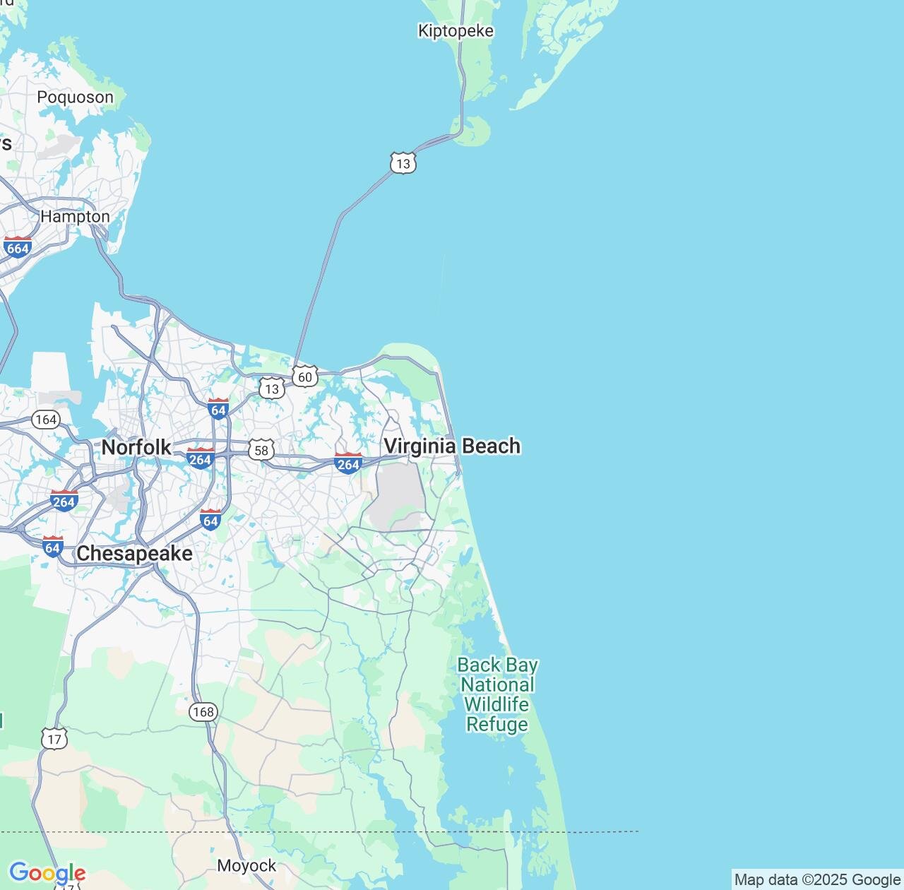 Map image for Intellectual Property Lawyers in Virginia Beach and Virginia IP firms at coordinates  ; .