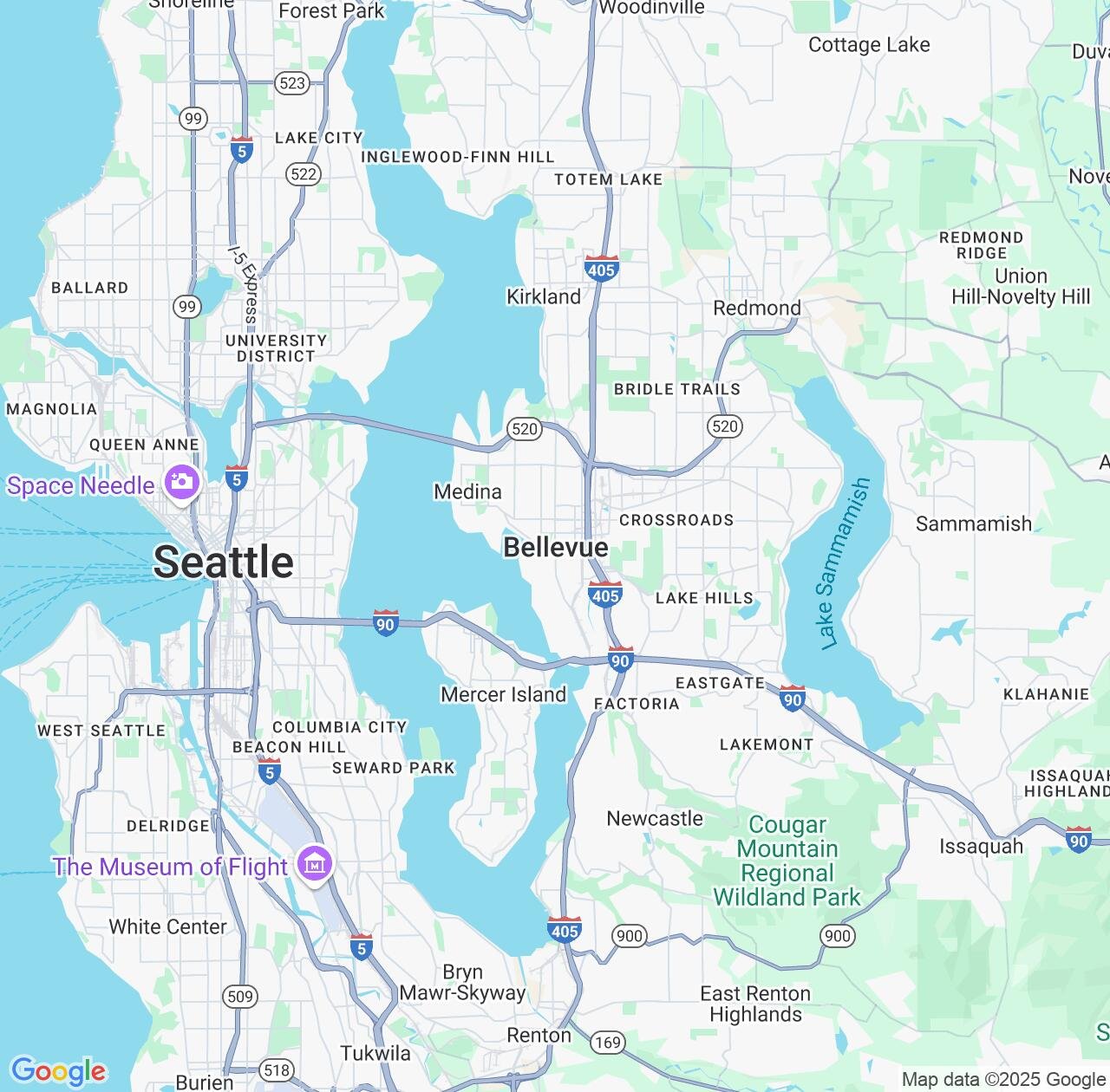 Map image for Intellectual Property Lawyers in Bellevue and Washington IP firms at coordinates  ; .