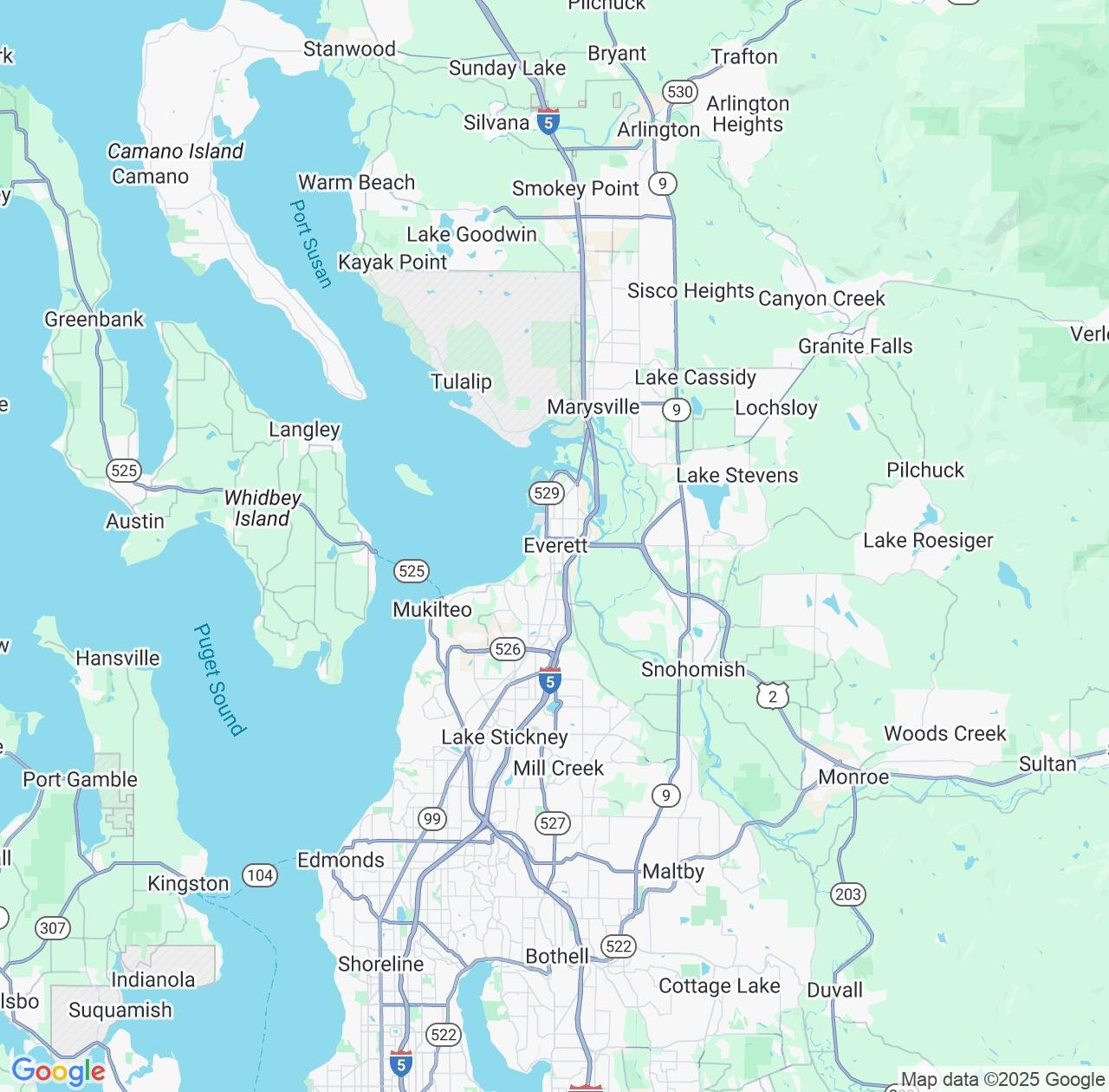 Map image for Intellectual Property Lawyers in Everett and Washington IP firms at coordinates  ; .