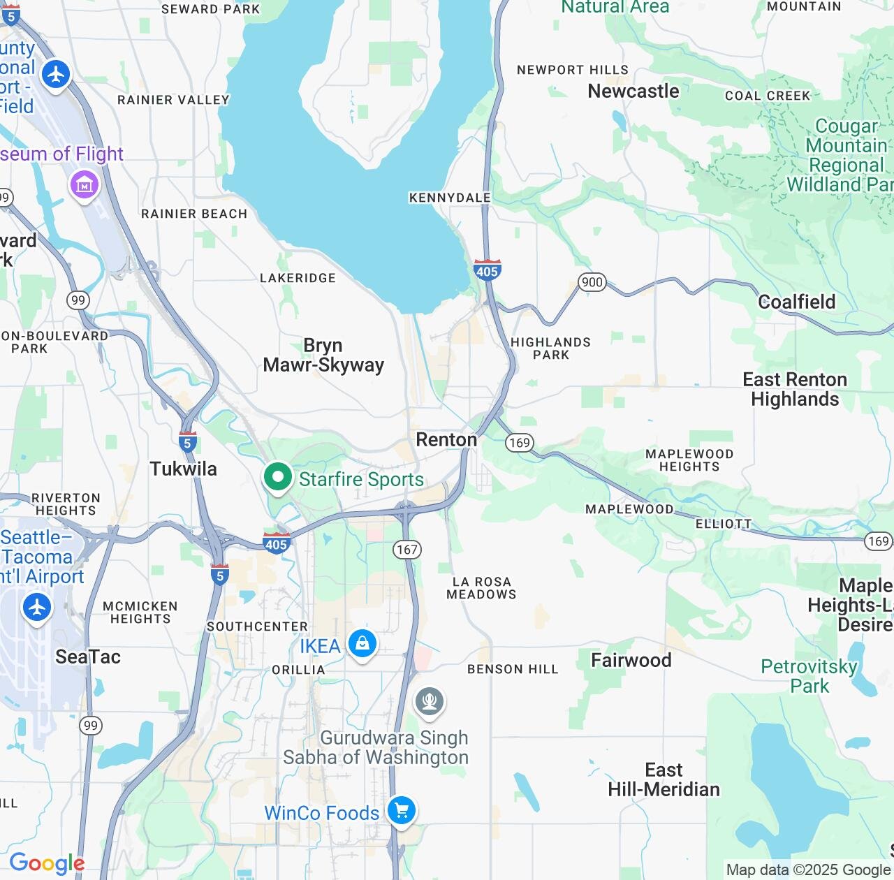 Map image for Intellectual Property Lawyers in Renton and Washington IP firms at coordinates  ; .