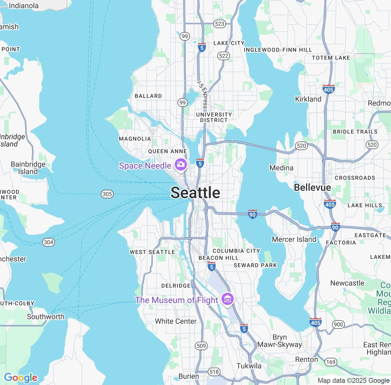 Map image for Intellectual Property Lawyers in Seattle and Washington IP firms at coordinates  ; .
