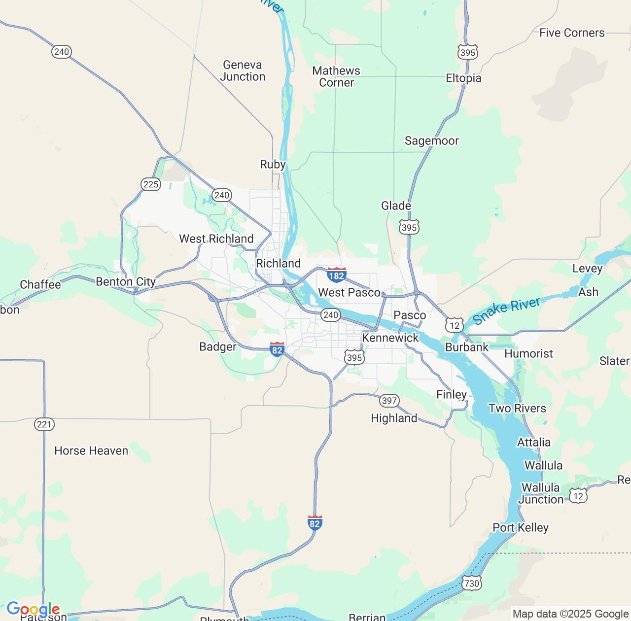 Map image for Intellectual Property Lawyers in Tri-Cities and Washington IP firms at coordinates  ; .