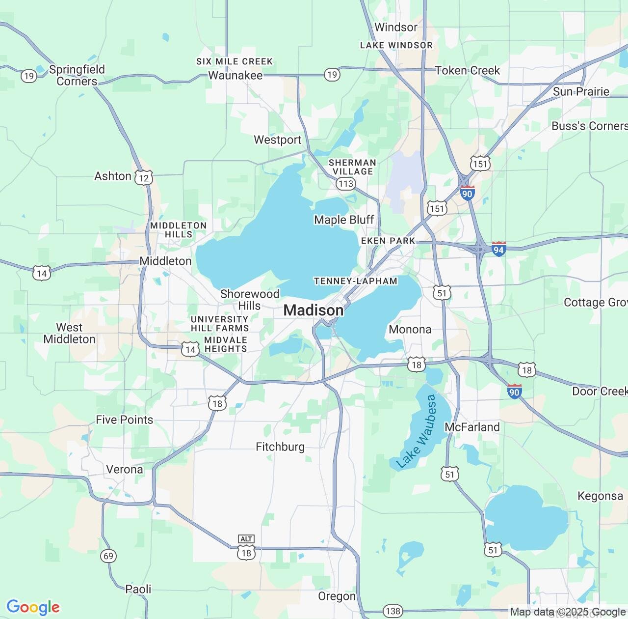Map image for Intellectual Property Lawyers in Madison and Wisconsin IP firms at coordinates  ; .