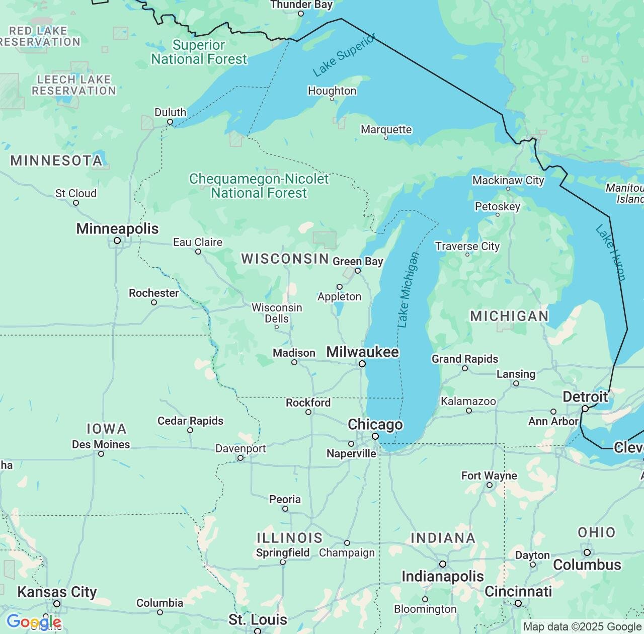 Map image for Intellectual Property Lawyers in Wisconsin and United States IP firms at coordinates  ; .
