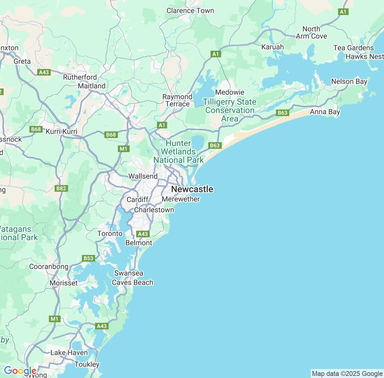 Map image for Intellectual Property Lawyers in Newcastle and New South Wales IP firms at coordinates  ; .