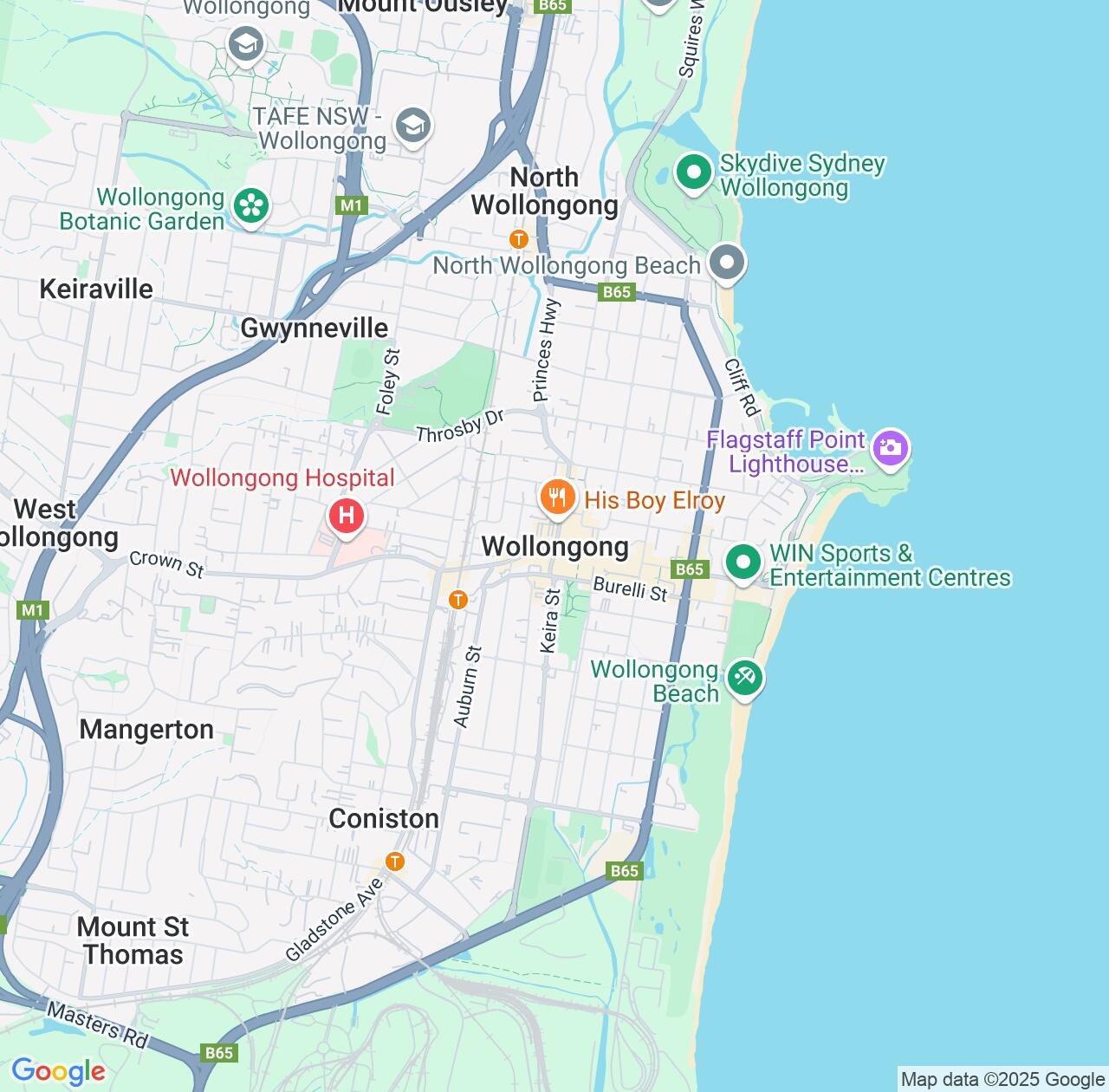 Map image for Intellectual Property Lawyers in Wollongong and New South Wales IP firms at coordinates  ; .