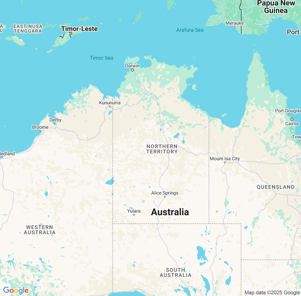 Map image for Intellectual Property Lawyers in Northern Territory and Australia IP firms at coordinates  ; .