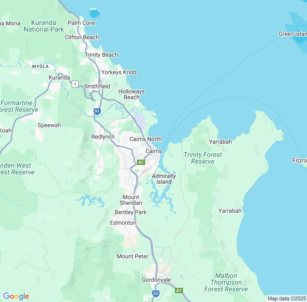Map image for Intellectual Property Lawyers in Cairns and Queensland IP firms at coordinates  ; .