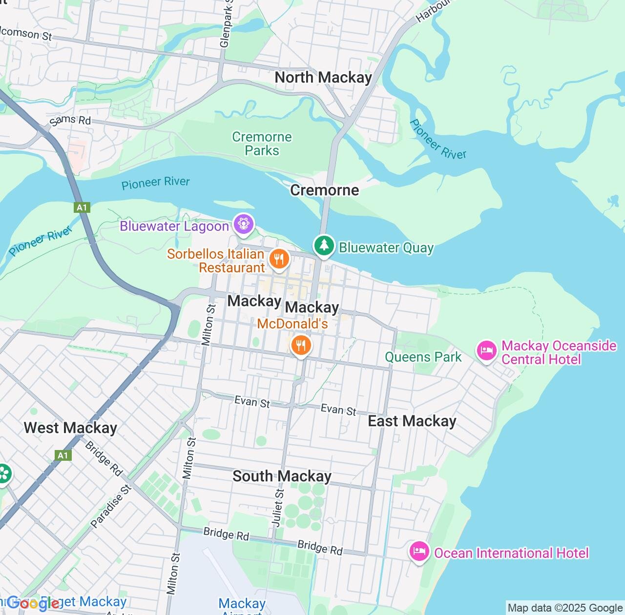 Map image for Intellectual Property Lawyers in Mackay and Queensland IP firms at coordinates  ; .