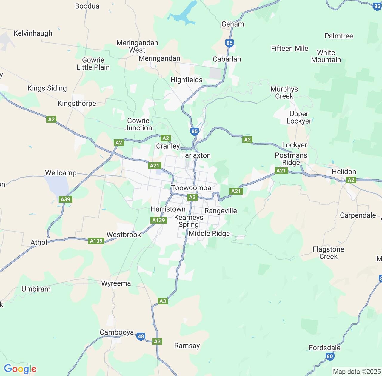 Map image for Intellectual Property Lawyers in Toowoomba and Queensland IP firms at coordinates  ; .