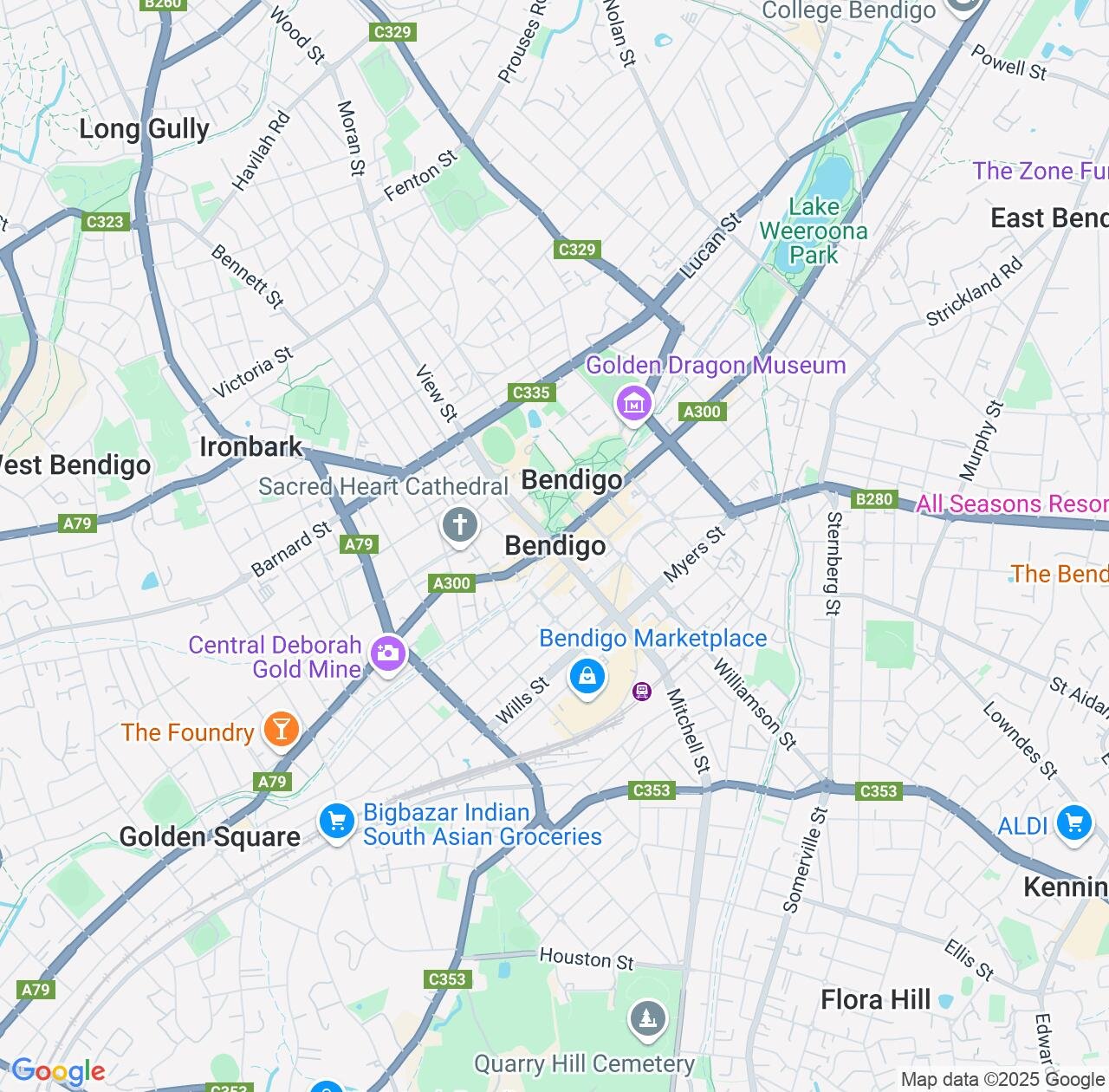 Map image for Intellectual Property Lawyers in Bendigo and Victoria IP firms at coordinates  ; .