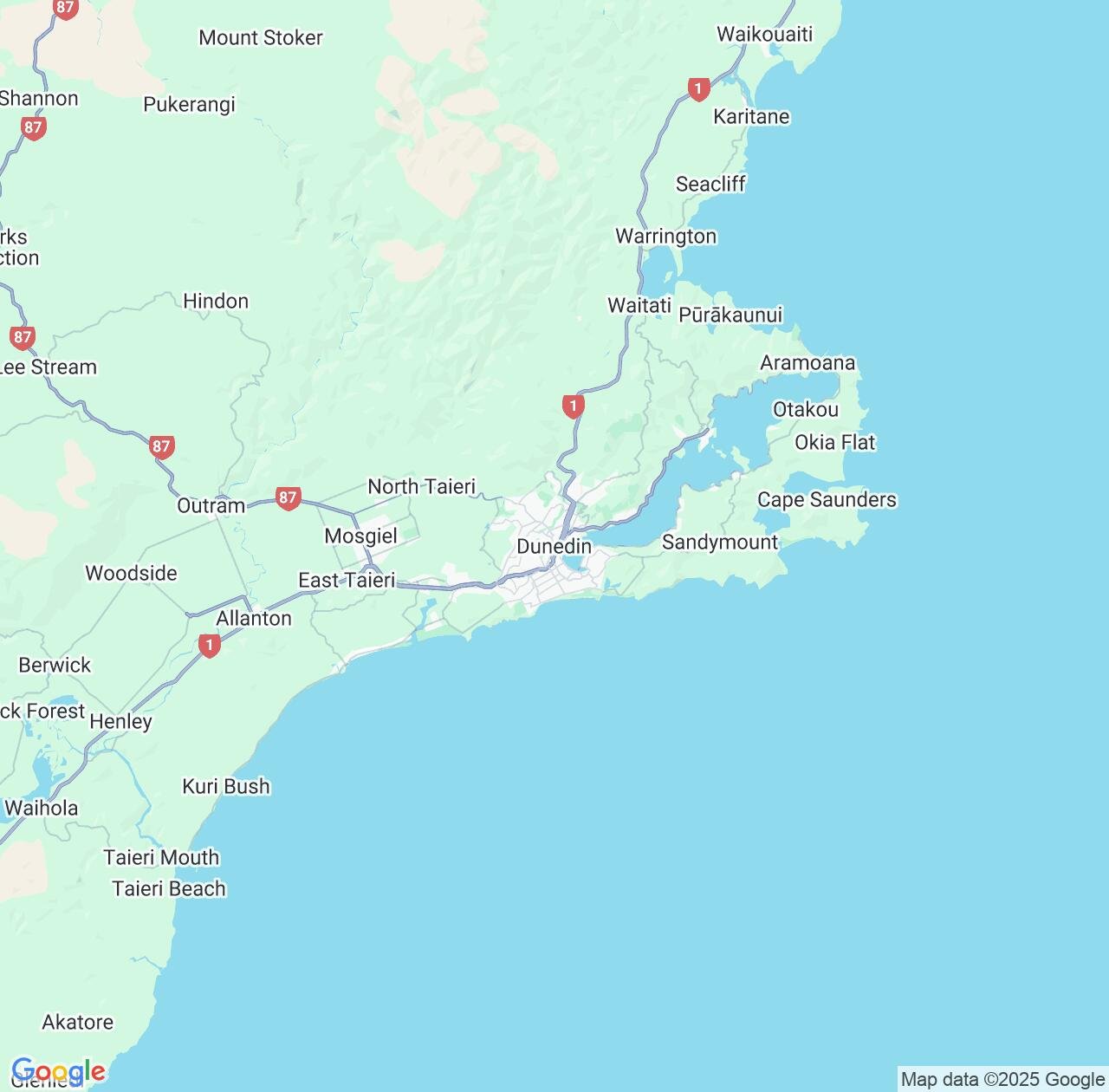 Map image for Intellectual Property Lawyers in Dunedin and Otago IP firms at coordinates  ; .