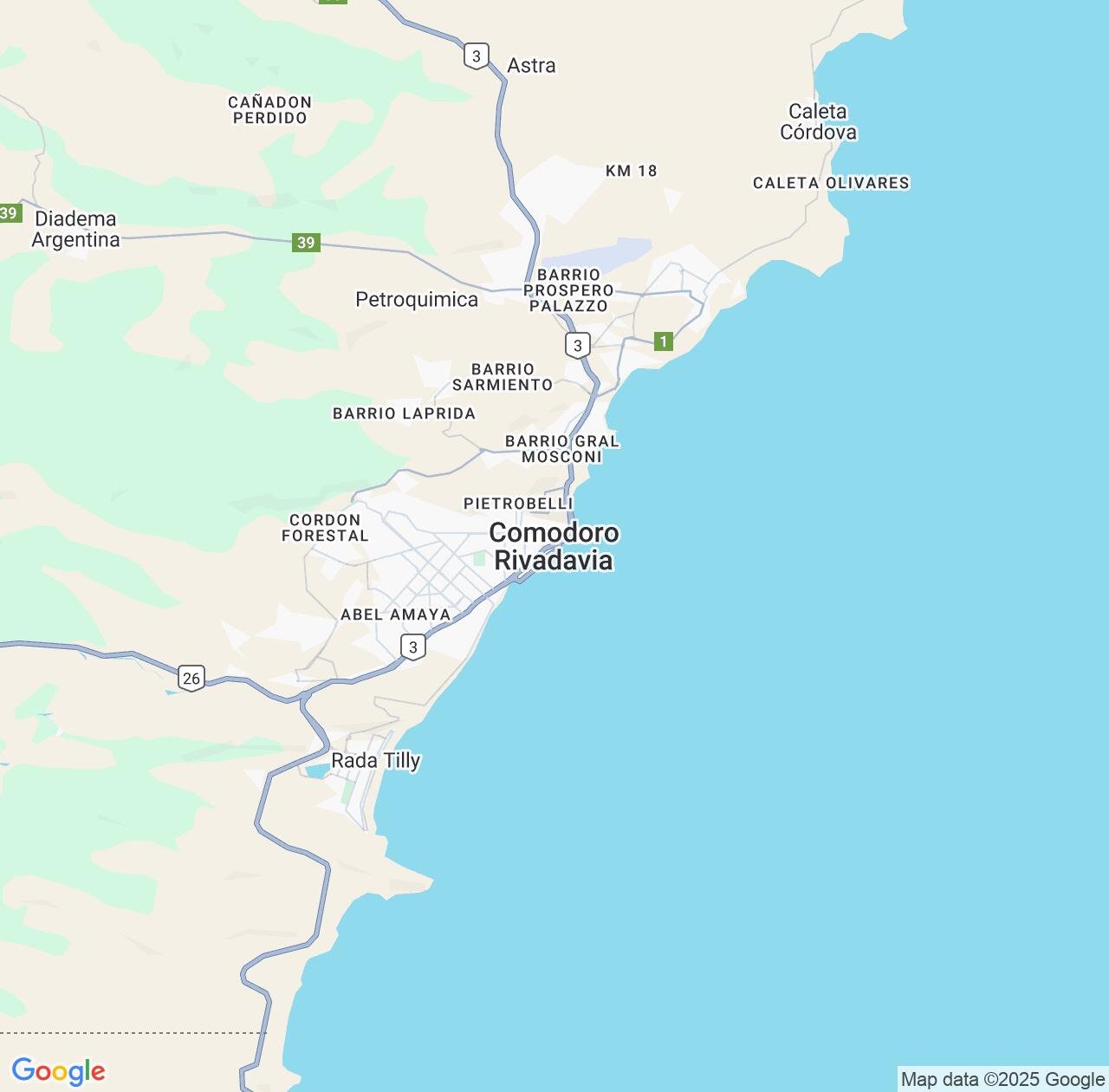 Map image for Intellectual Property Lawyers in Comodoro Rivadavia and Chubut IP firms at coordinates  ; .