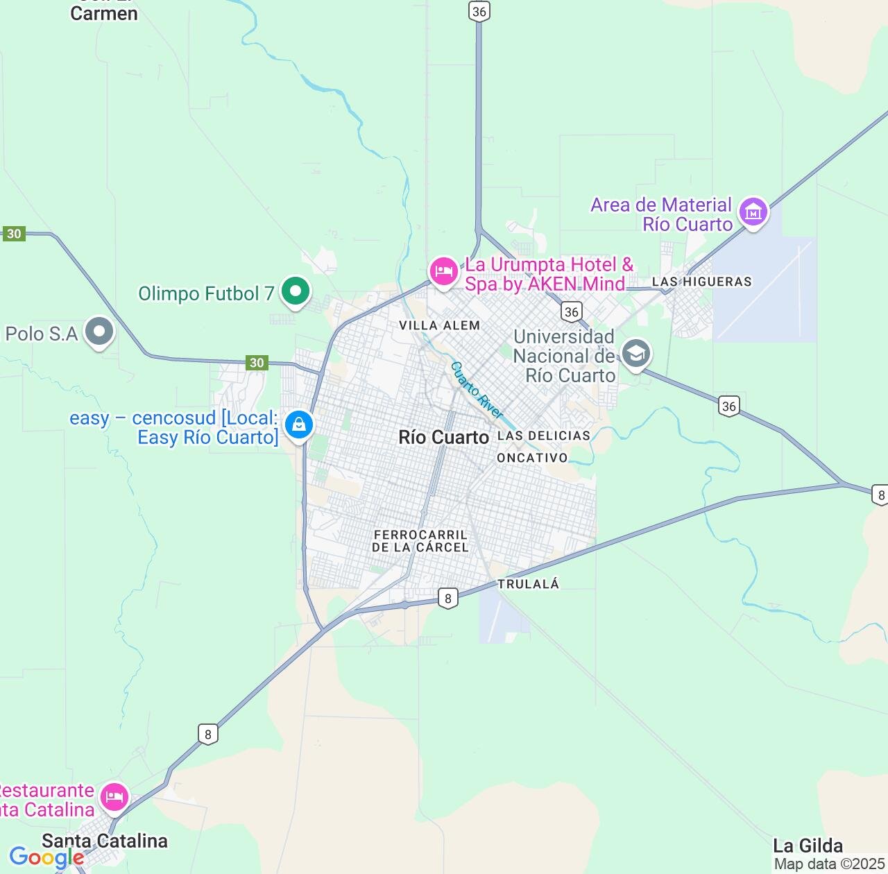 Map image for Intellectual Property Lawyers in Rio Cuarto and Cordoba IP firms at coordinates  ; .