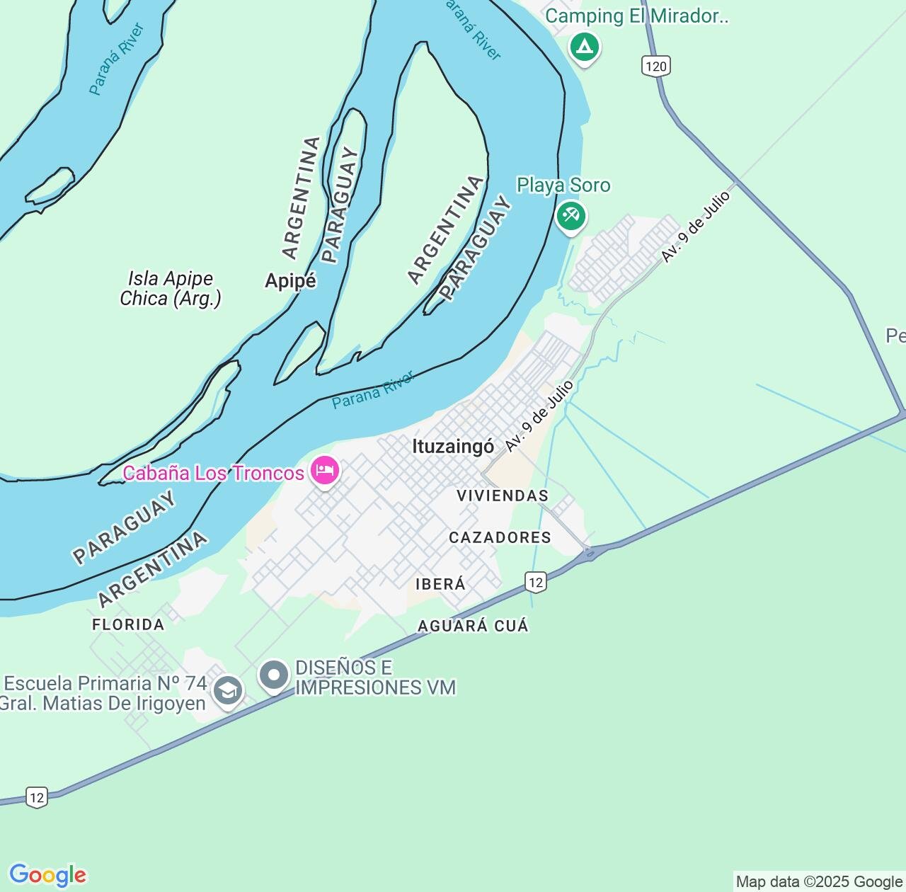 Map image for Intellectual Property Lawyers in Ituzaingo and Corrientes IP firms at coordinates  ; .
