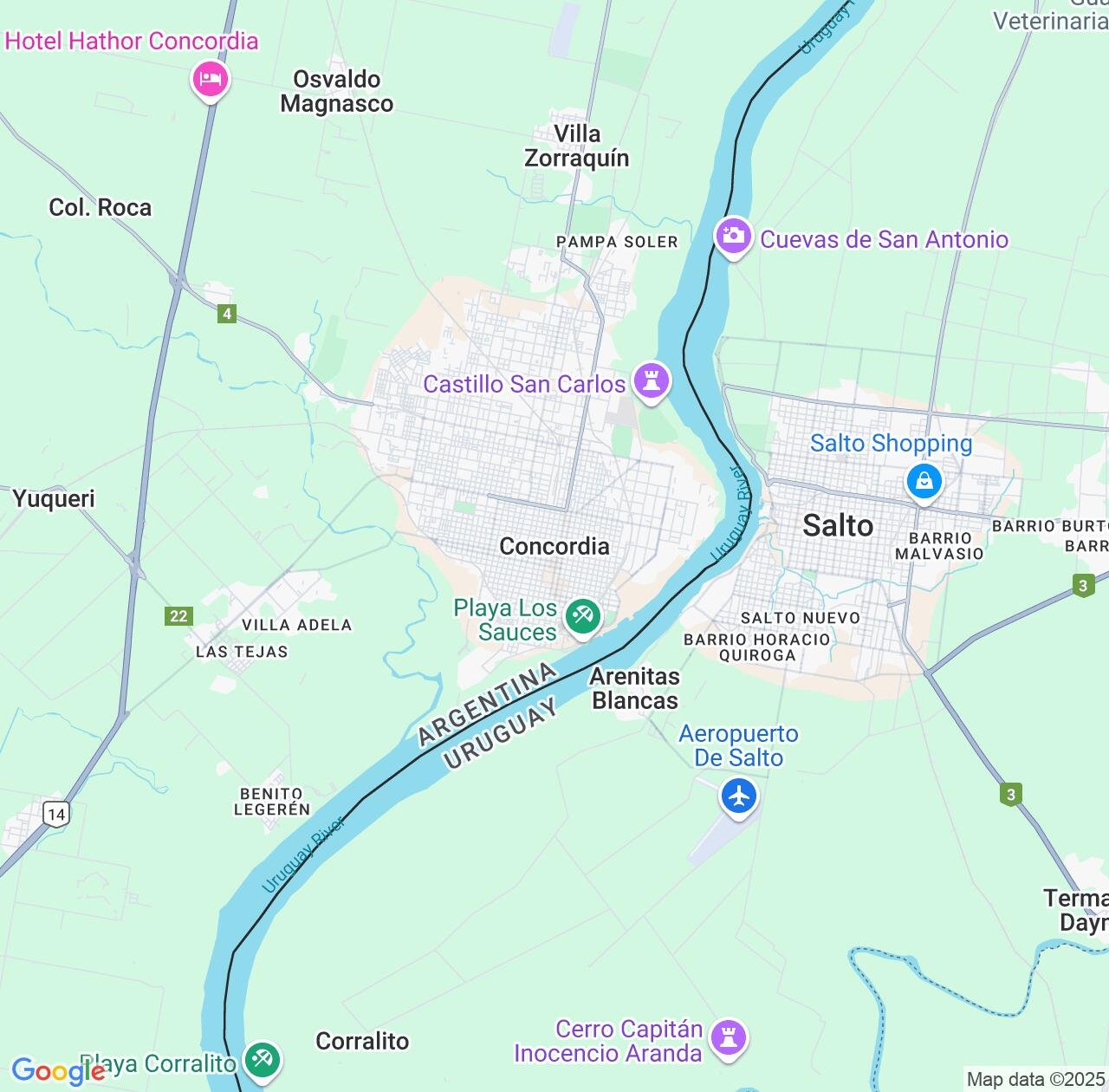 Map image for Intellectual Property Lawyers in Concordia and Entre Rios IP firms at coordinates  ; .