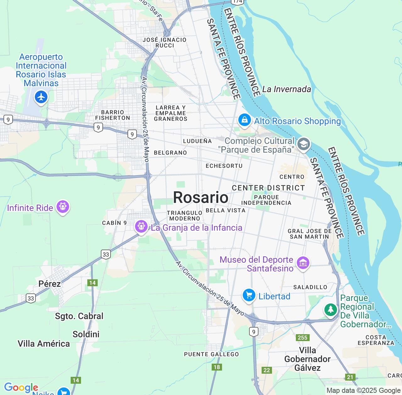 Map image for Intellectual Property Lawyers in Rosario and Santa Fe IP firms at coordinates  ; .