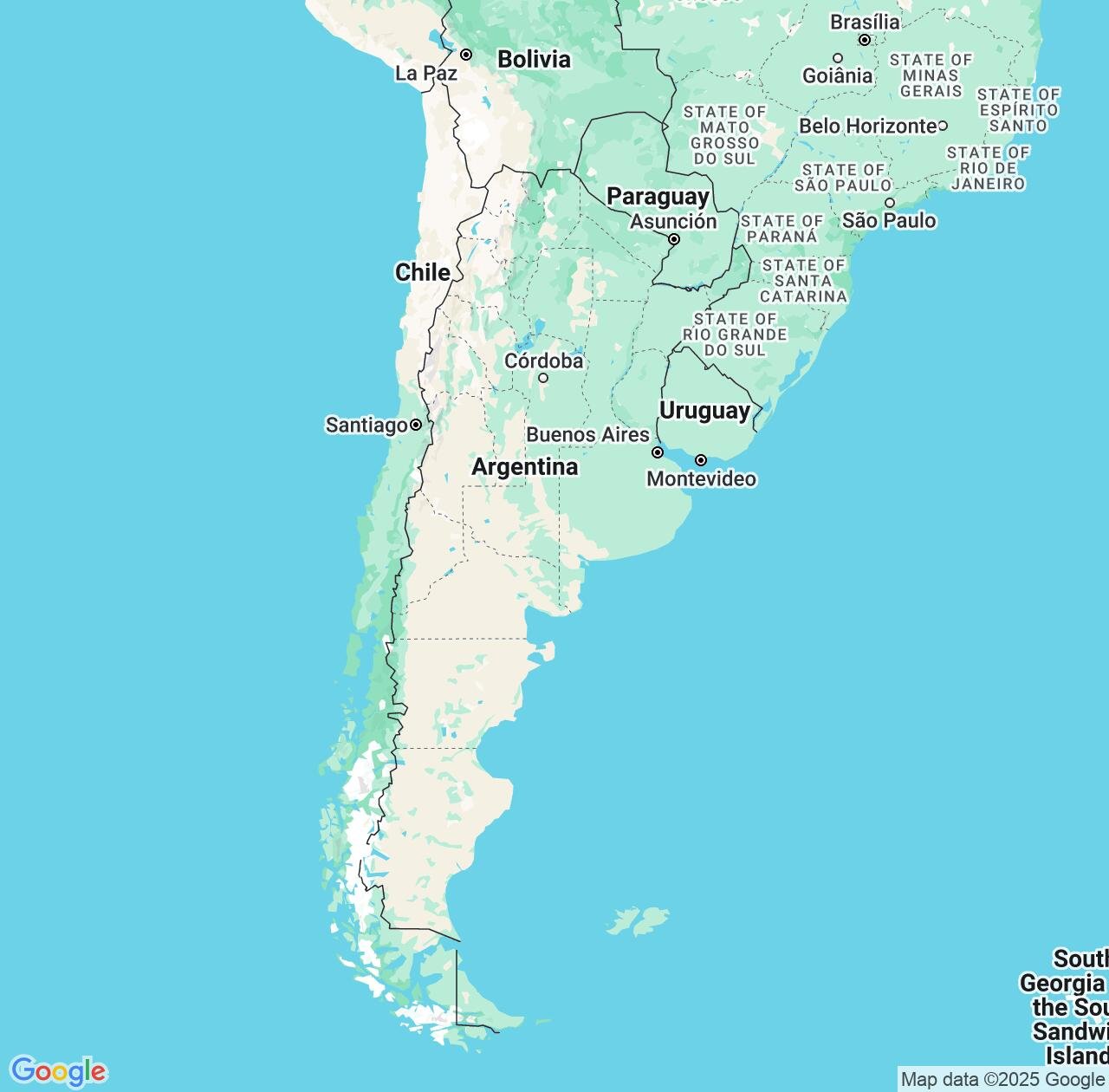 Map image for Intellectual Property Lawyers in Argentina and South America IP firms at coordinates  ; .