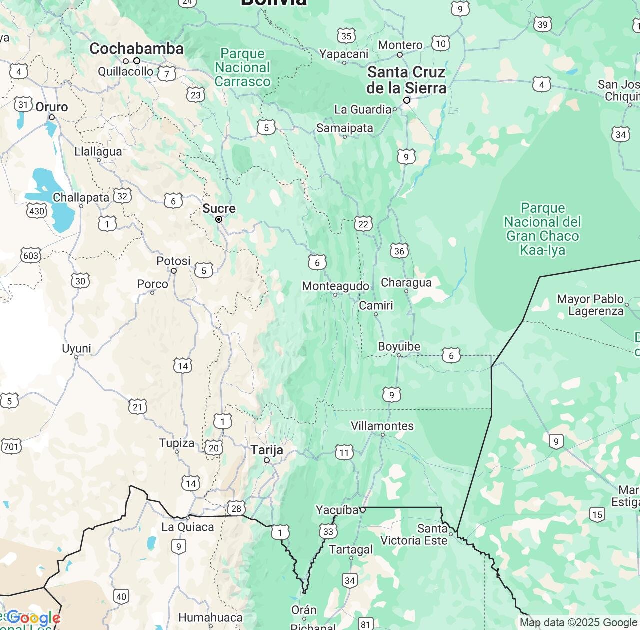 Map image for Intellectual Property Lawyers in Chuquisaca Department and Bolivia IP firms at coordinates  ; .