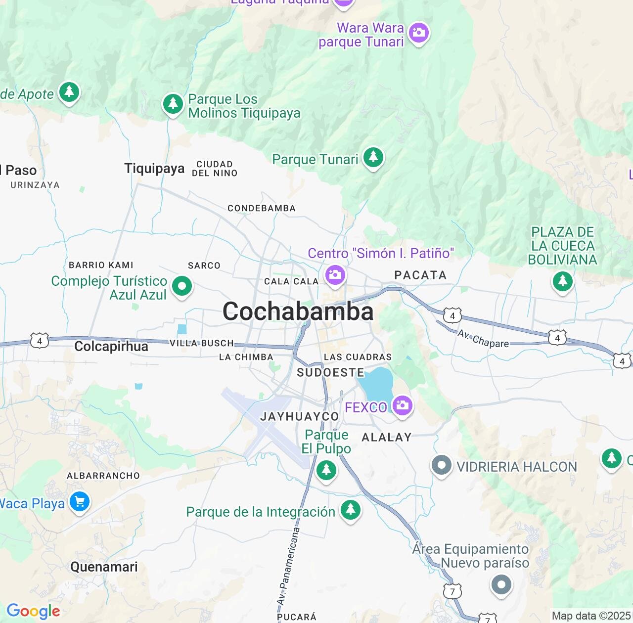 Map image for Intellectual Property Lawyers in Cochabamba and Bolivia IP firms at coordinates  ; .