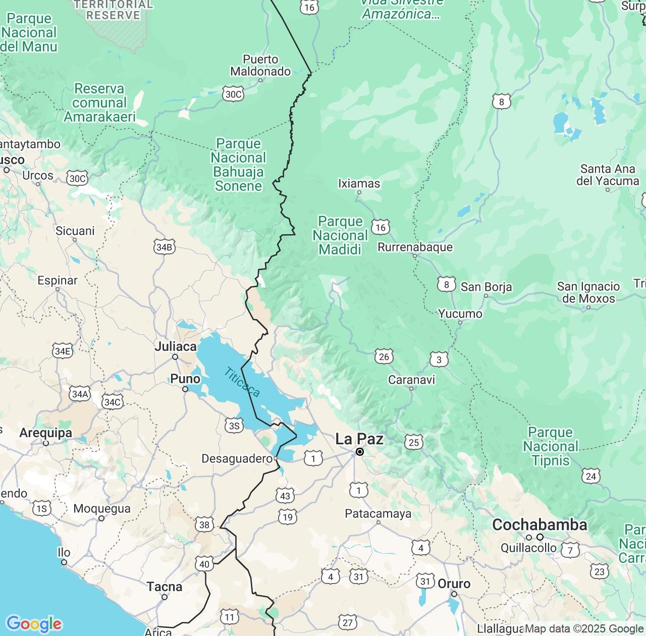 Map image for Intellectual Property Lawyers in La Paz Department and Bolivia IP firms at coordinates  ; .