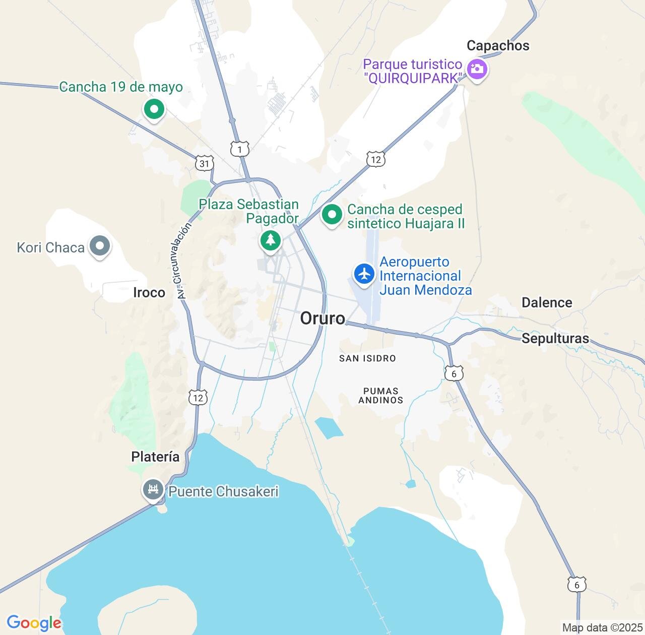 Map image for Intellectual Property Lawyers in Oruro and Bolivia IP firms at coordinates  ; .