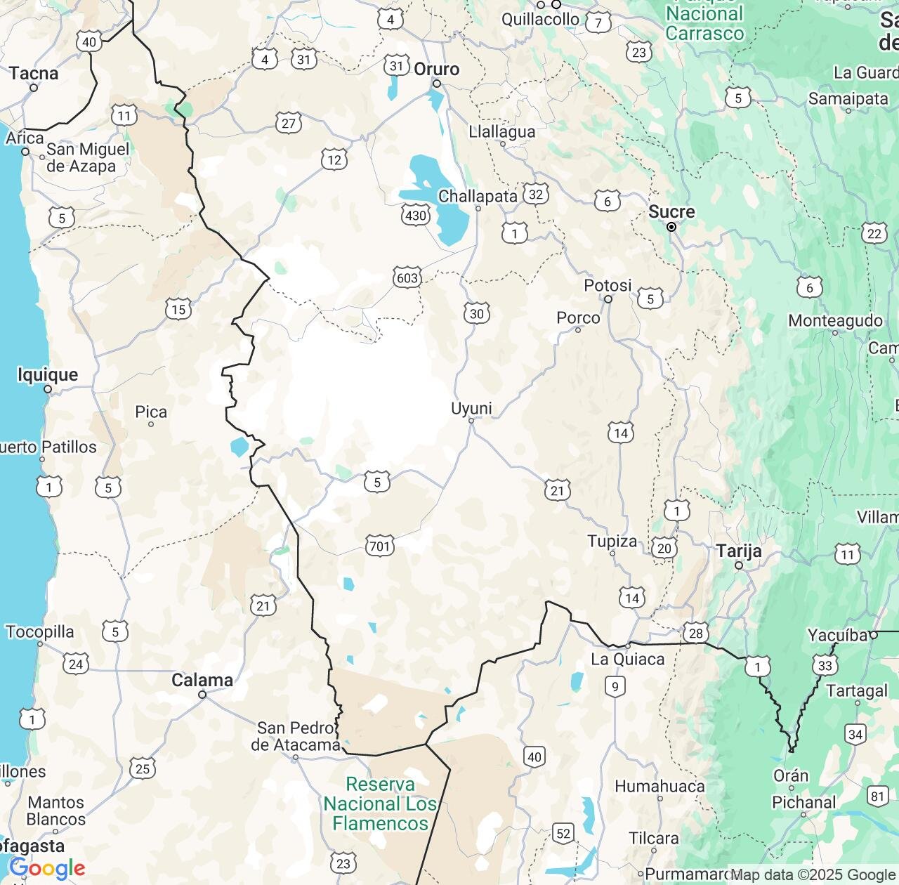 Map image for Intellectual Property Lawyers in Potosí Department and Bolivia IP firms at coordinates  ; .