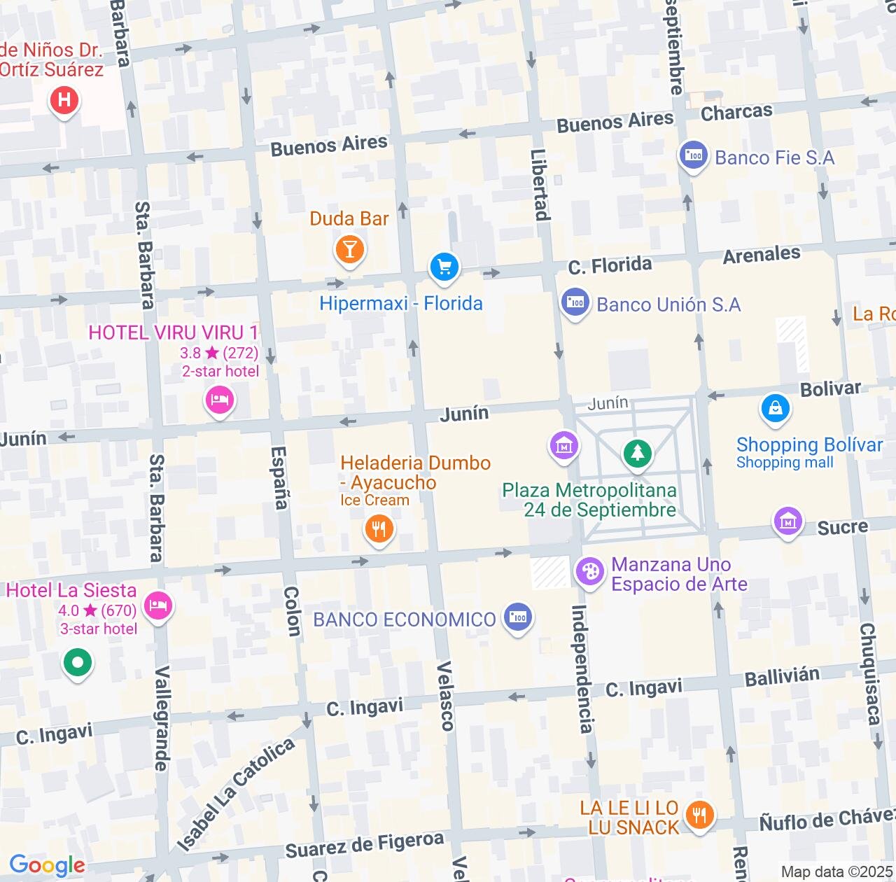 Map image for Intellectual Property Lawyers in Santa Cruz de la Sierra and Santa Cruz Department IP firms at coordinates  ; .