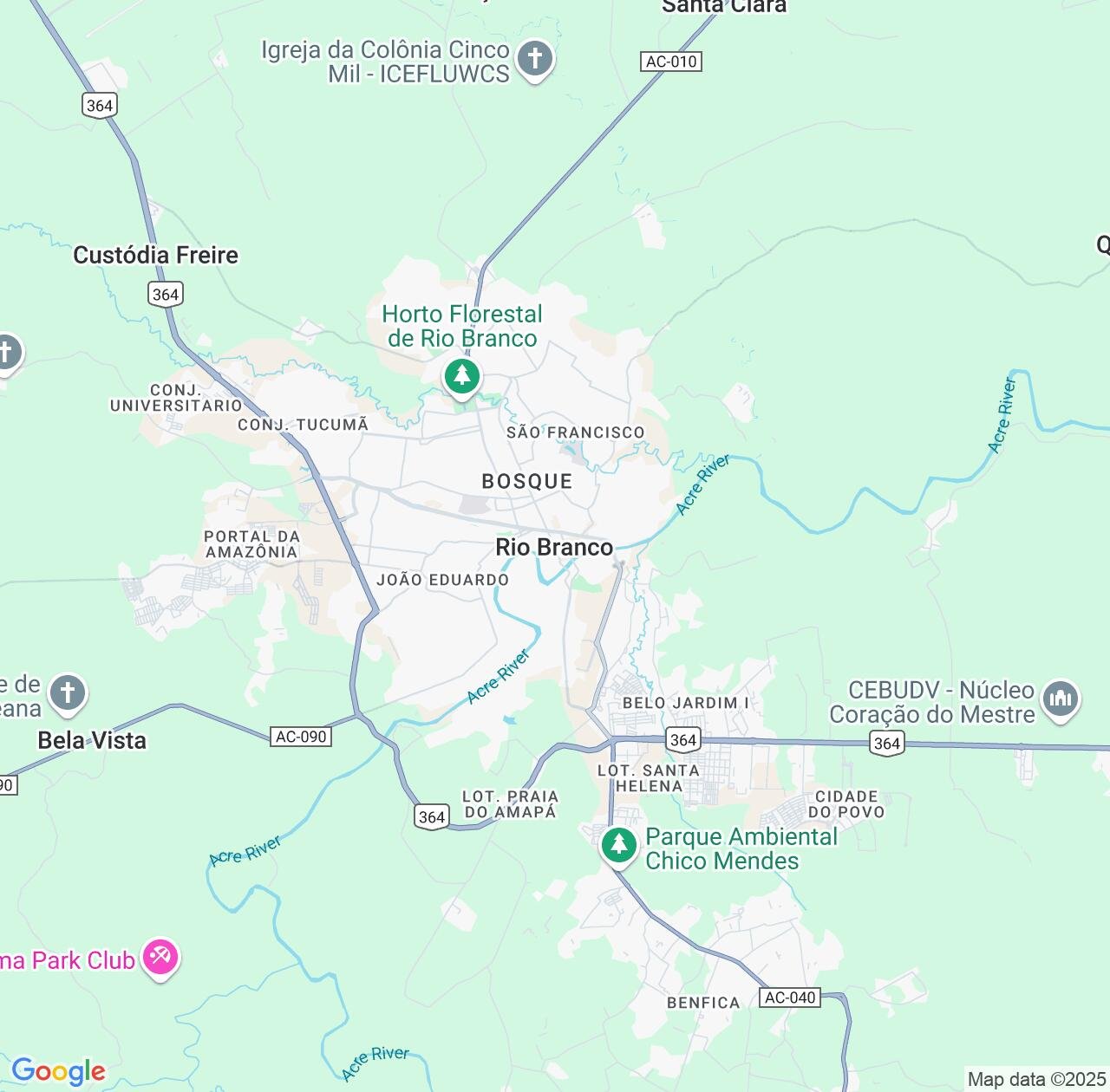 Map image for Intellectual Property Lawyers in Rio Branco and Acre IP firms at coordinates  ; .