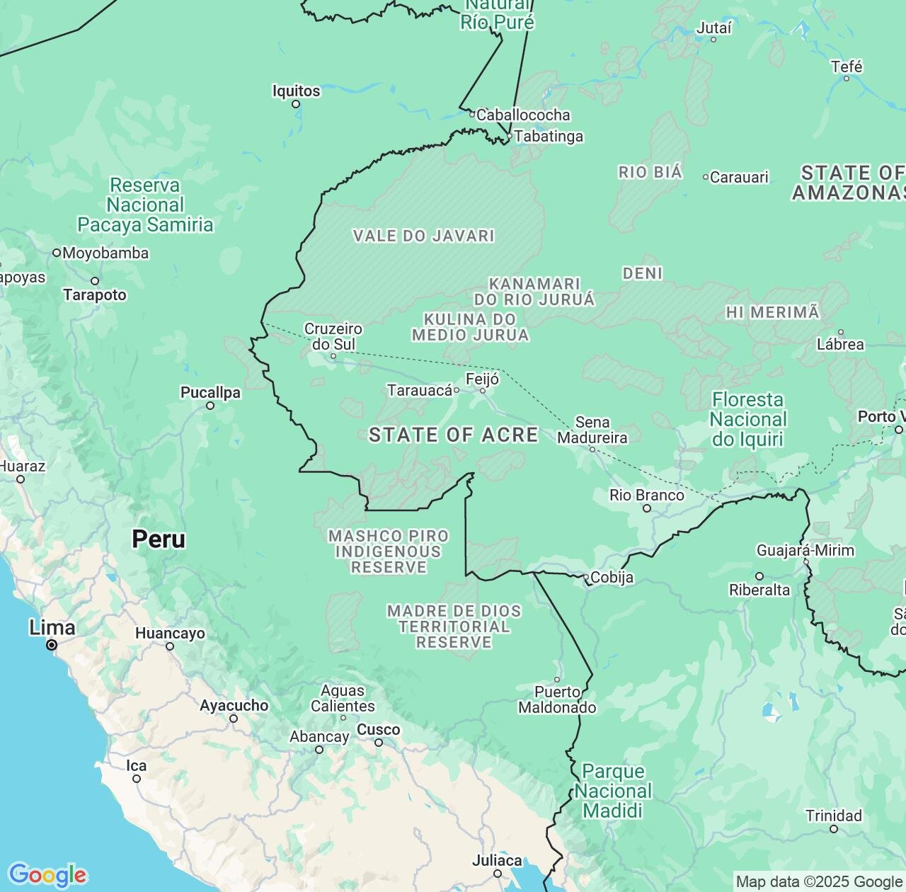Map image for Intellectual Property Lawyers in Acre and Brazil IP firms at coordinates  ; .
