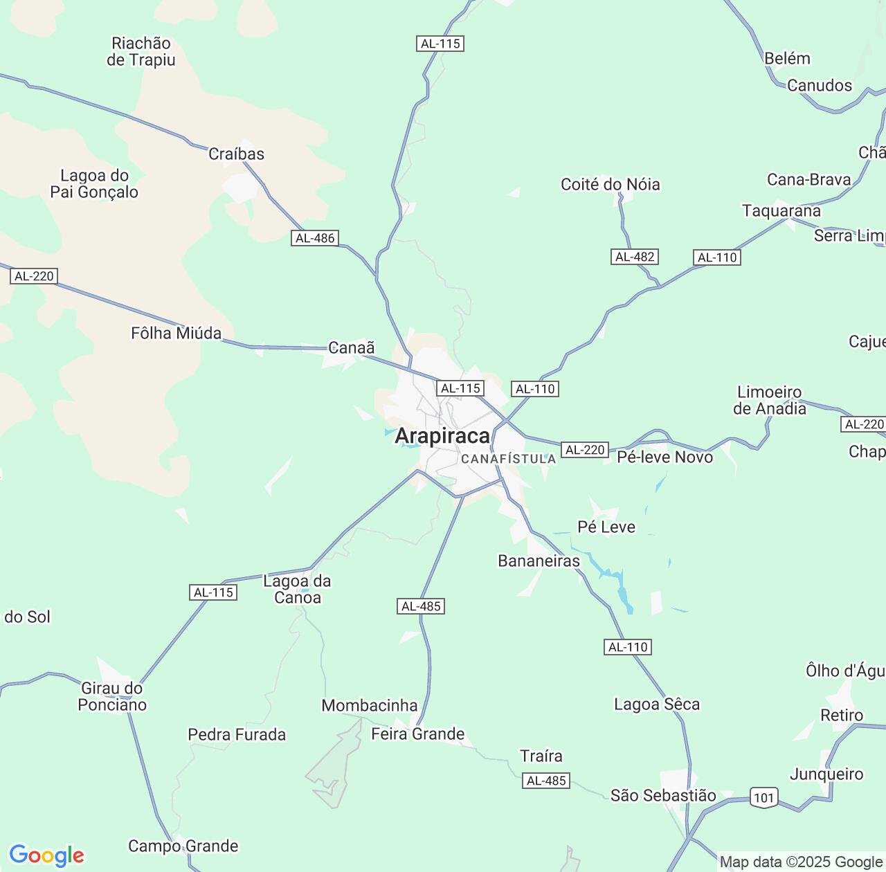 Map image for Intellectual Property Lawyers in Arapiraca and Alagoas IP firms at coordinates  ; .