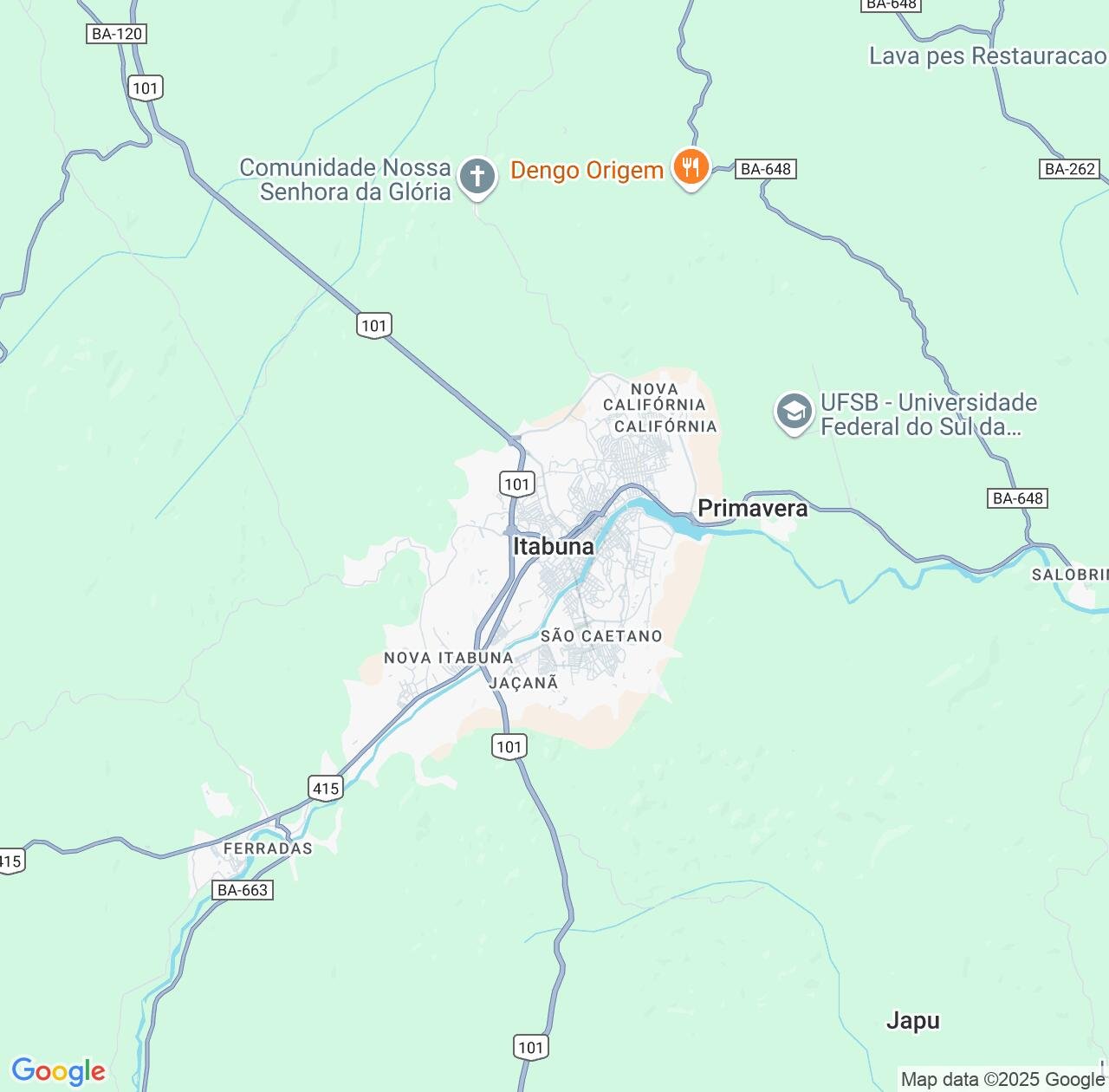 Map image for Intellectual Property Lawyers in Itabuna and Bahia IP firms at coordinates  ; .