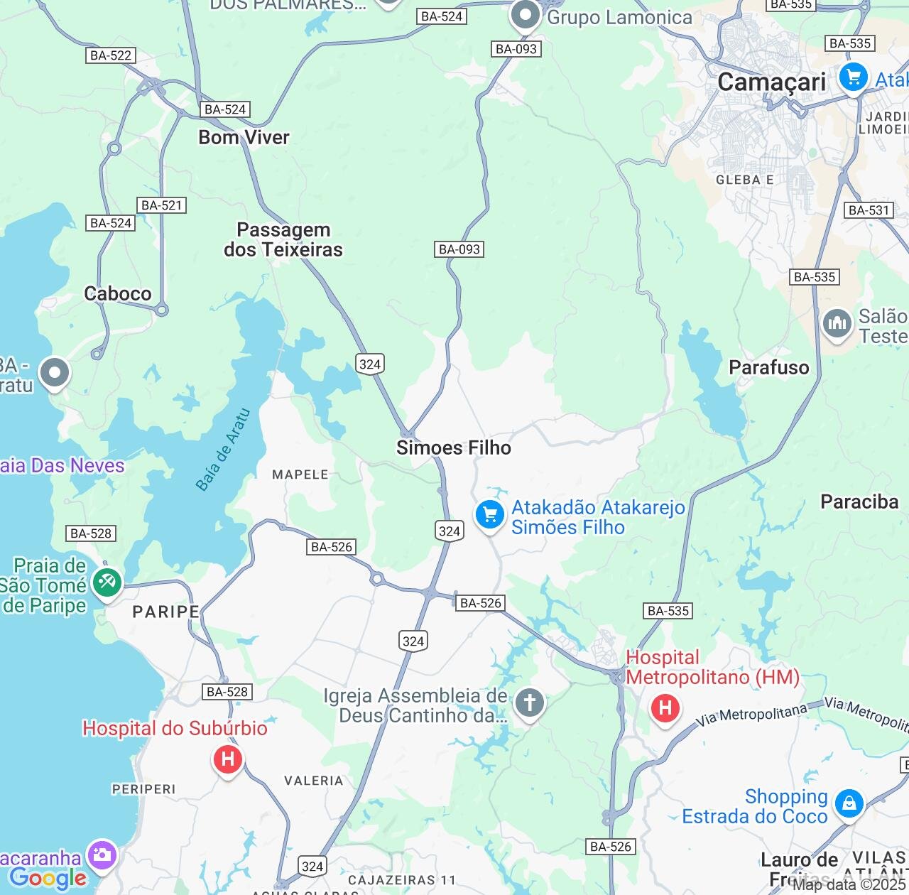 Map image for Intellectual Property Lawyers in Simoes Filho and Bahia IP firms at coordinates  ; .