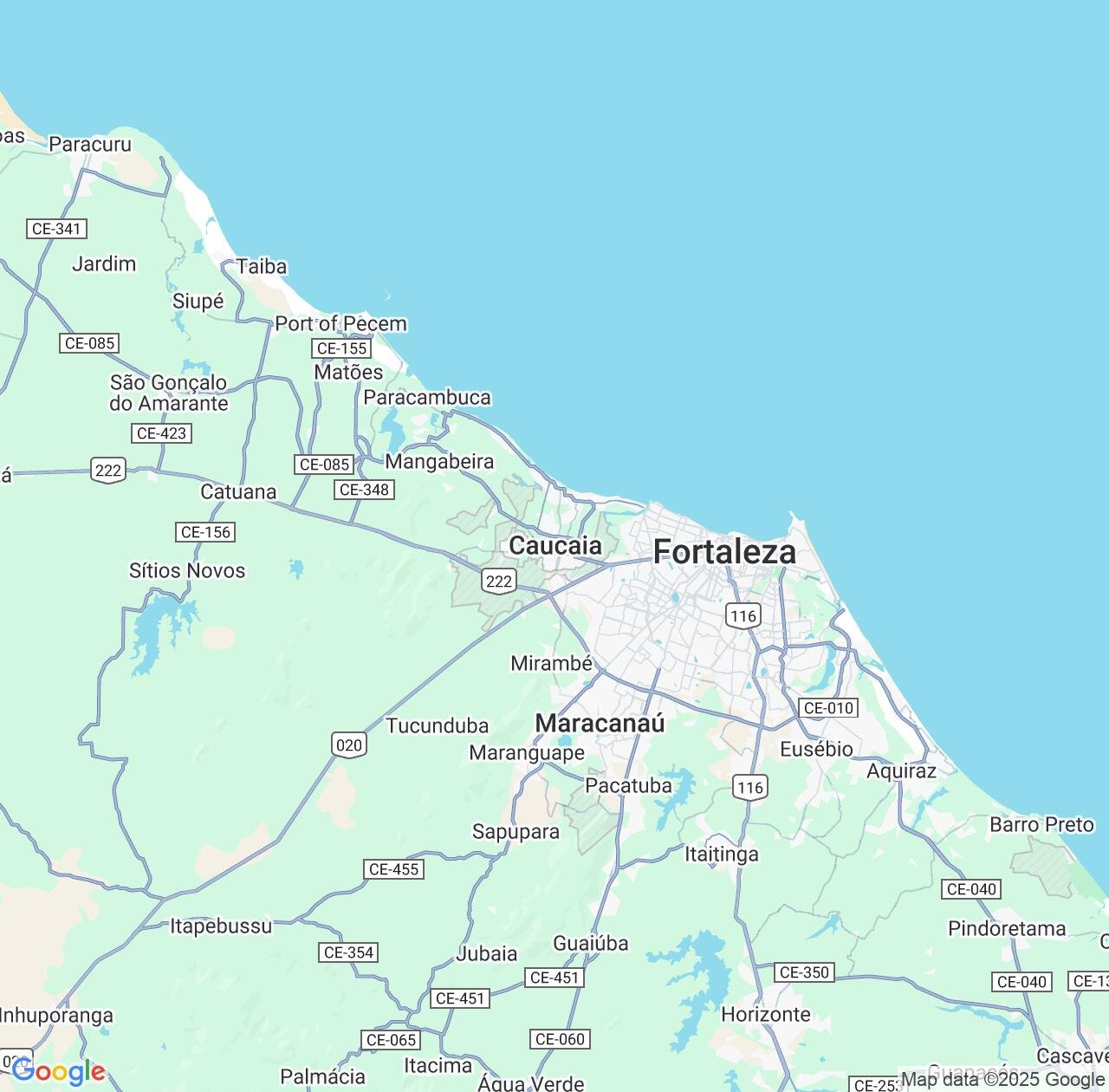 Map image for Intellectual Property Lawyers in Caucaia and Ceará IP firms at coordinates  ; .