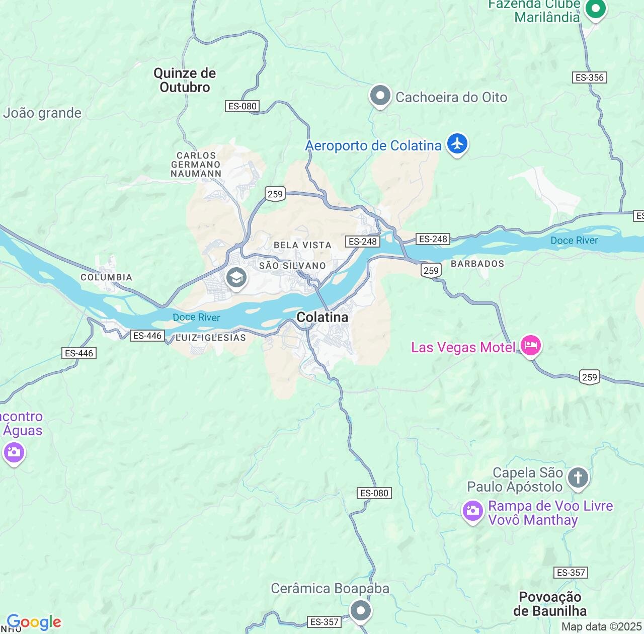 Map image for Intellectual Property Lawyers in Colatina and Espírito Santo IP firms at coordinates  ; .