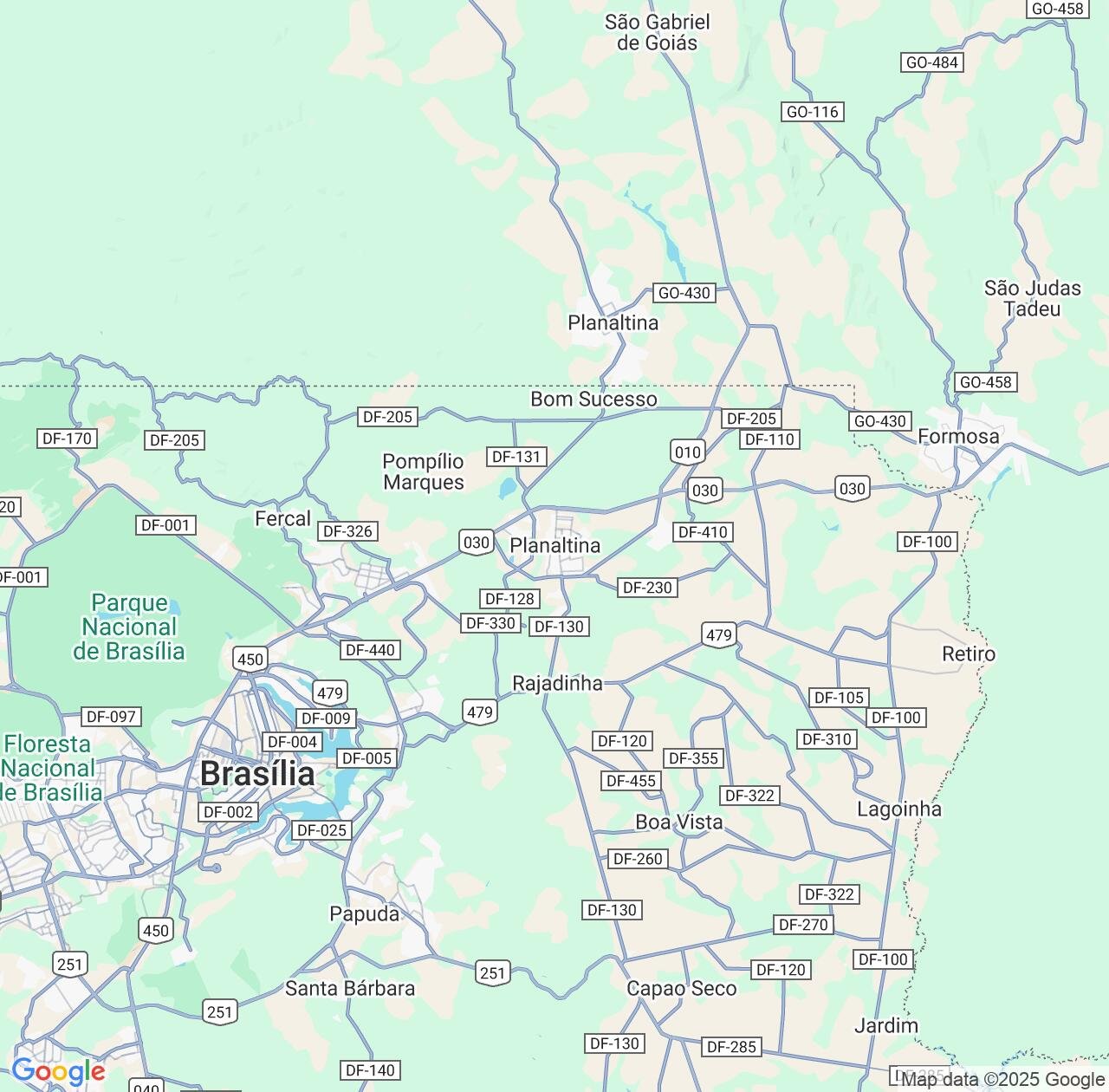 Map image for Intellectual Property Lawyers in Planaltina and Federal District IP firms at coordinates  ; .