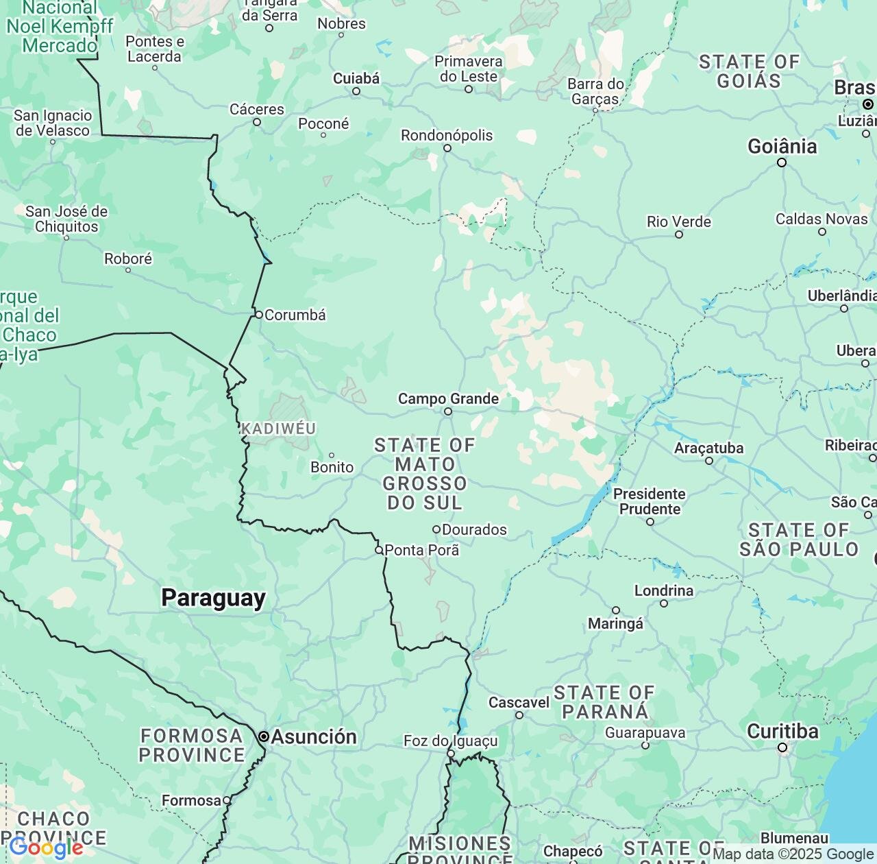 Map image for Intellectual Property Lawyers in Mato Grosso do Sul and Brazil IP firms at coordinates  ; .