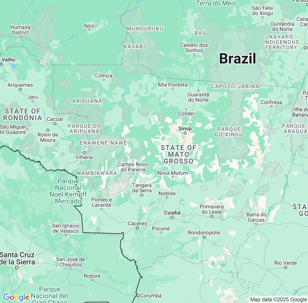 Map image for Intellectual Property Lawyers in Mato Grosso and Brazil IP firms at coordinates  ; .