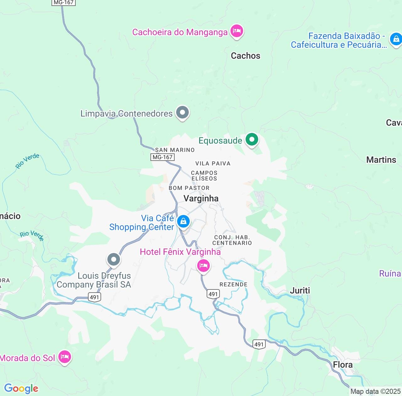 Map image for Intellectual Property Lawyers in Varginha and Minas Gerais IP firms at coordinates  ; .