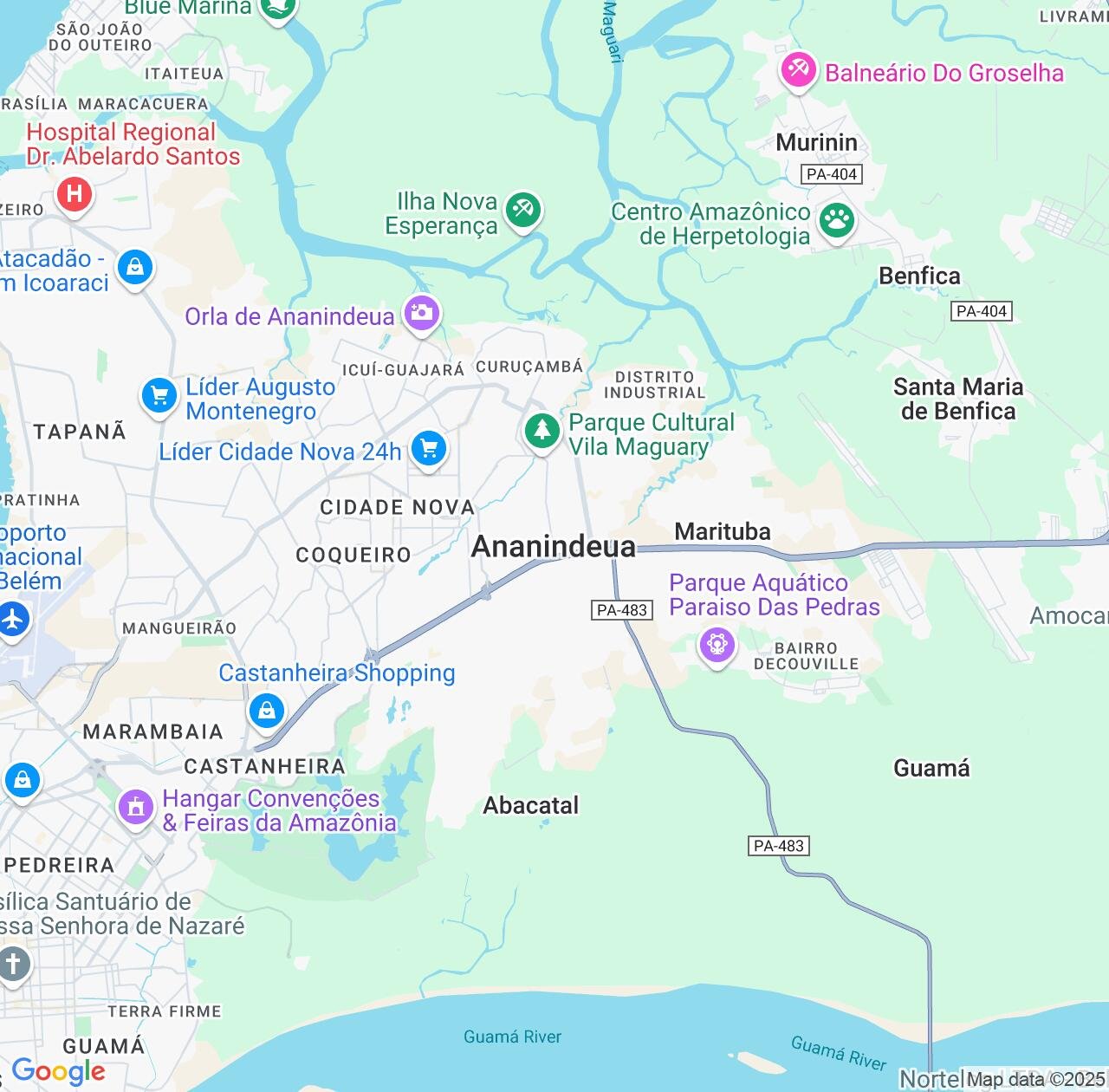 Map image for Intellectual Property Lawyers in Ananindeua and Pará IP firms at coordinates  ; .