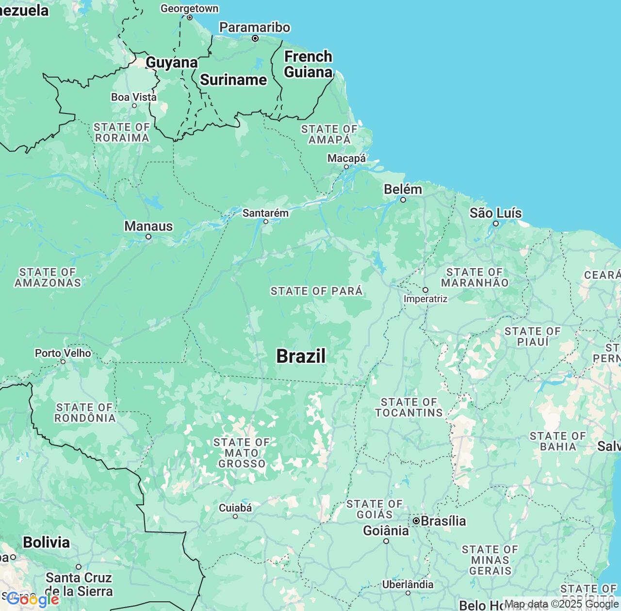 Map image for Intellectual Property Lawyers in Pará and Brazil IP firms at coordinates  ; .