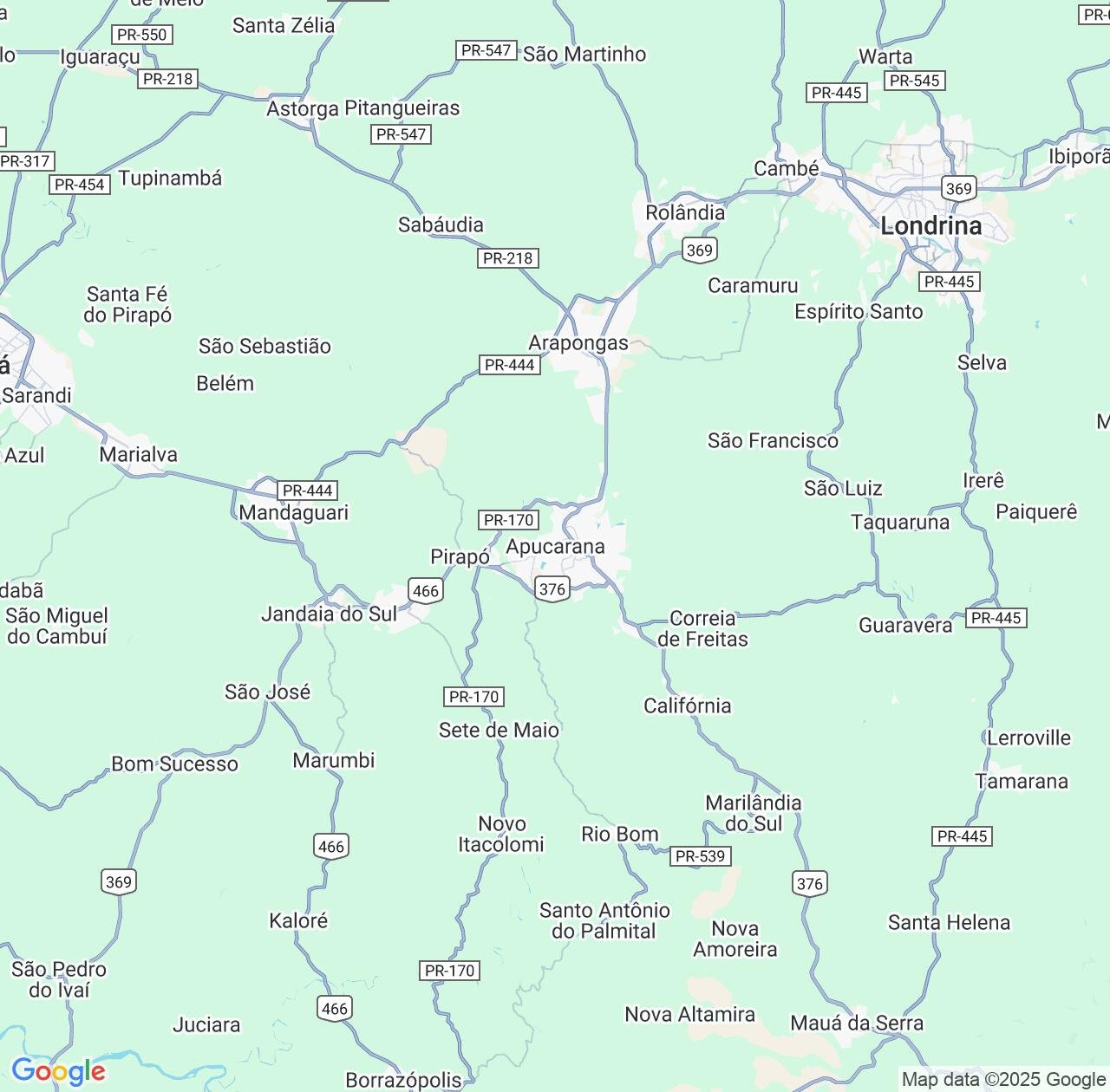 Map image for Intellectual Property Lawyers in Apucarana and Paraná IP firms at coordinates  ; .