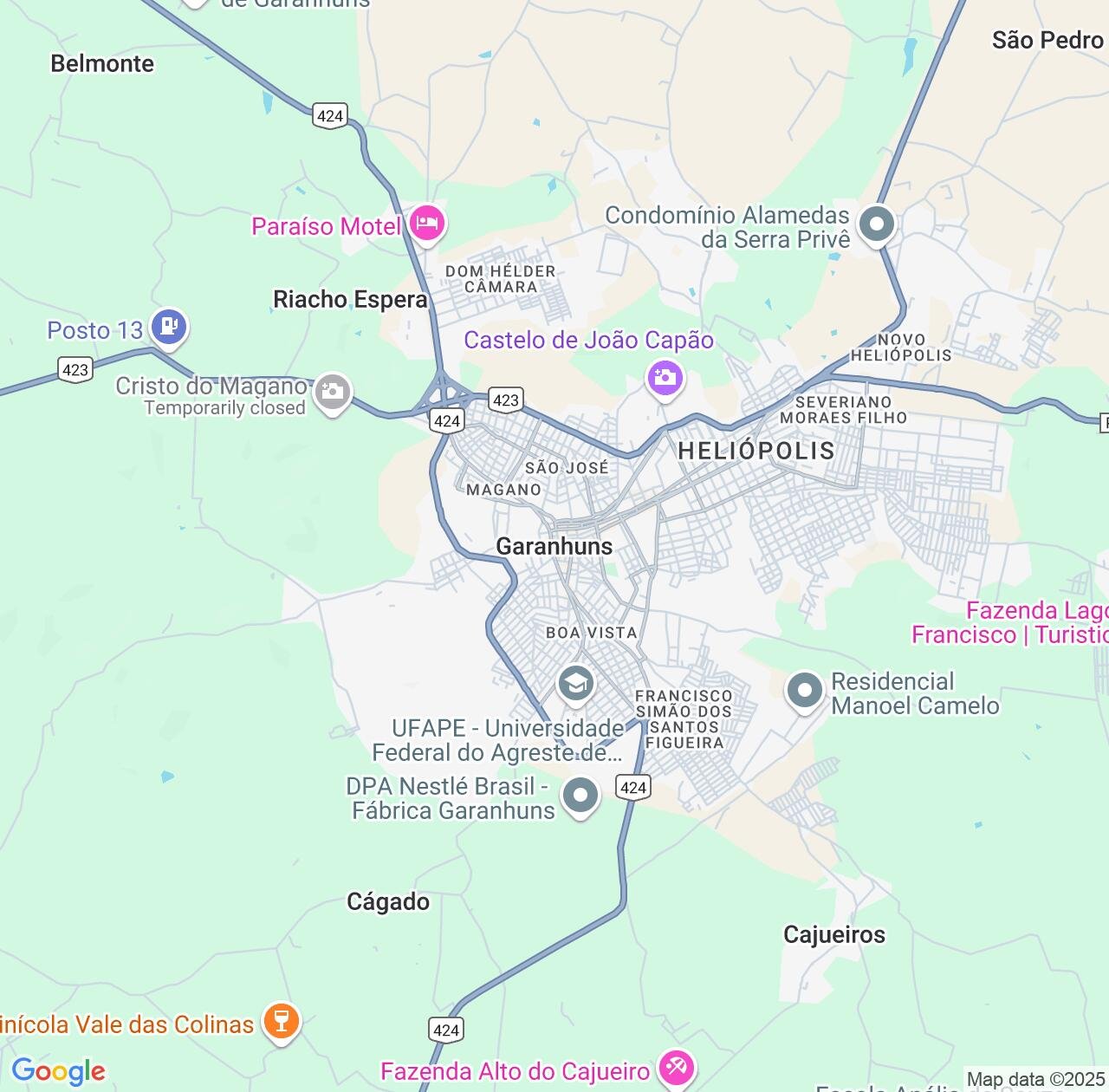 Map image for Intellectual Property Lawyers in Garanhuns and Pernambuco IP firms at coordinates  ; .