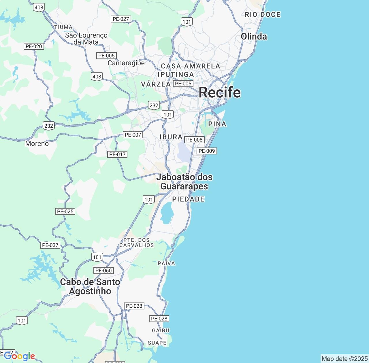 Map image for Intellectual Property Lawyers in Jaboatao and Pernambuco IP firms at coordinates  ; .