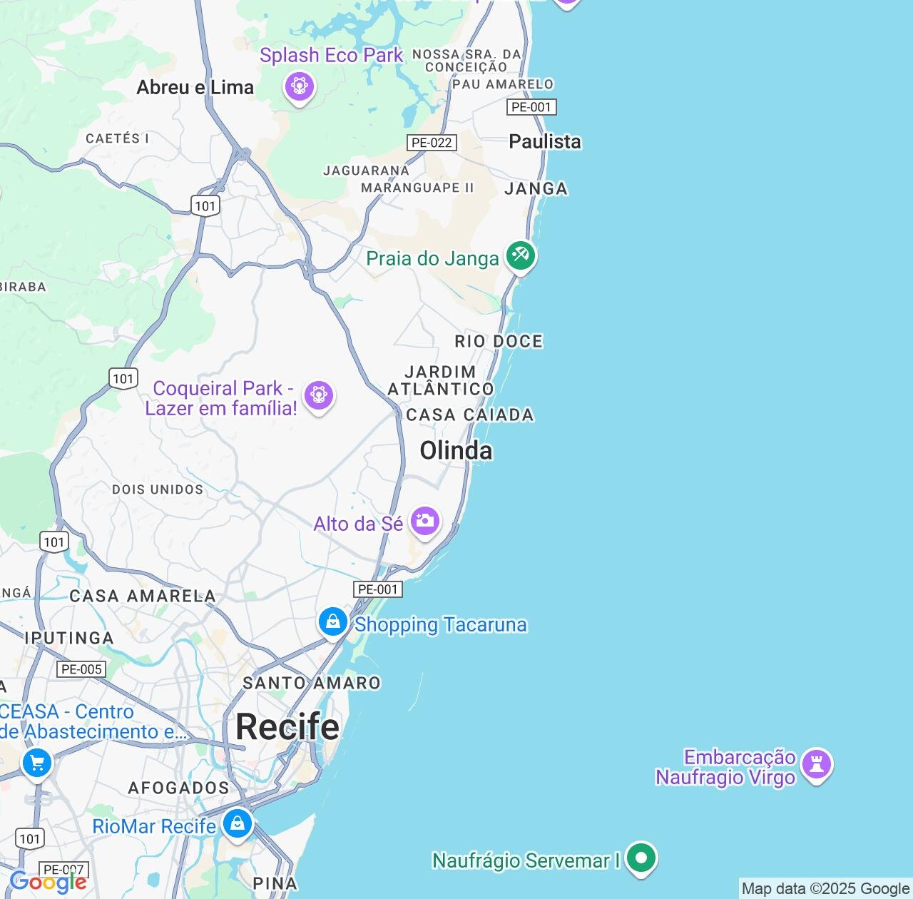 Map image for Intellectual Property Lawyers in Olinda and Pernambuco IP firms at coordinates  ; .