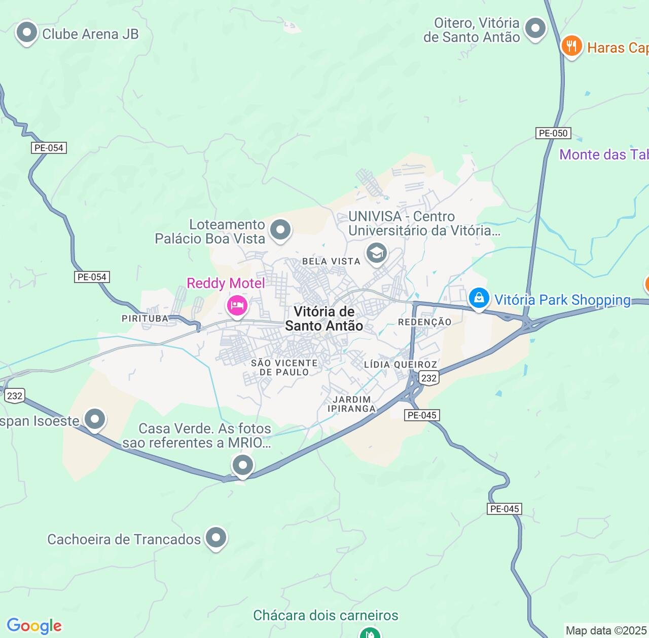 Map image for Intellectual Property Lawyers in Vitoria de Santo Antao and Pernambuco IP firms at coordinates  ; .