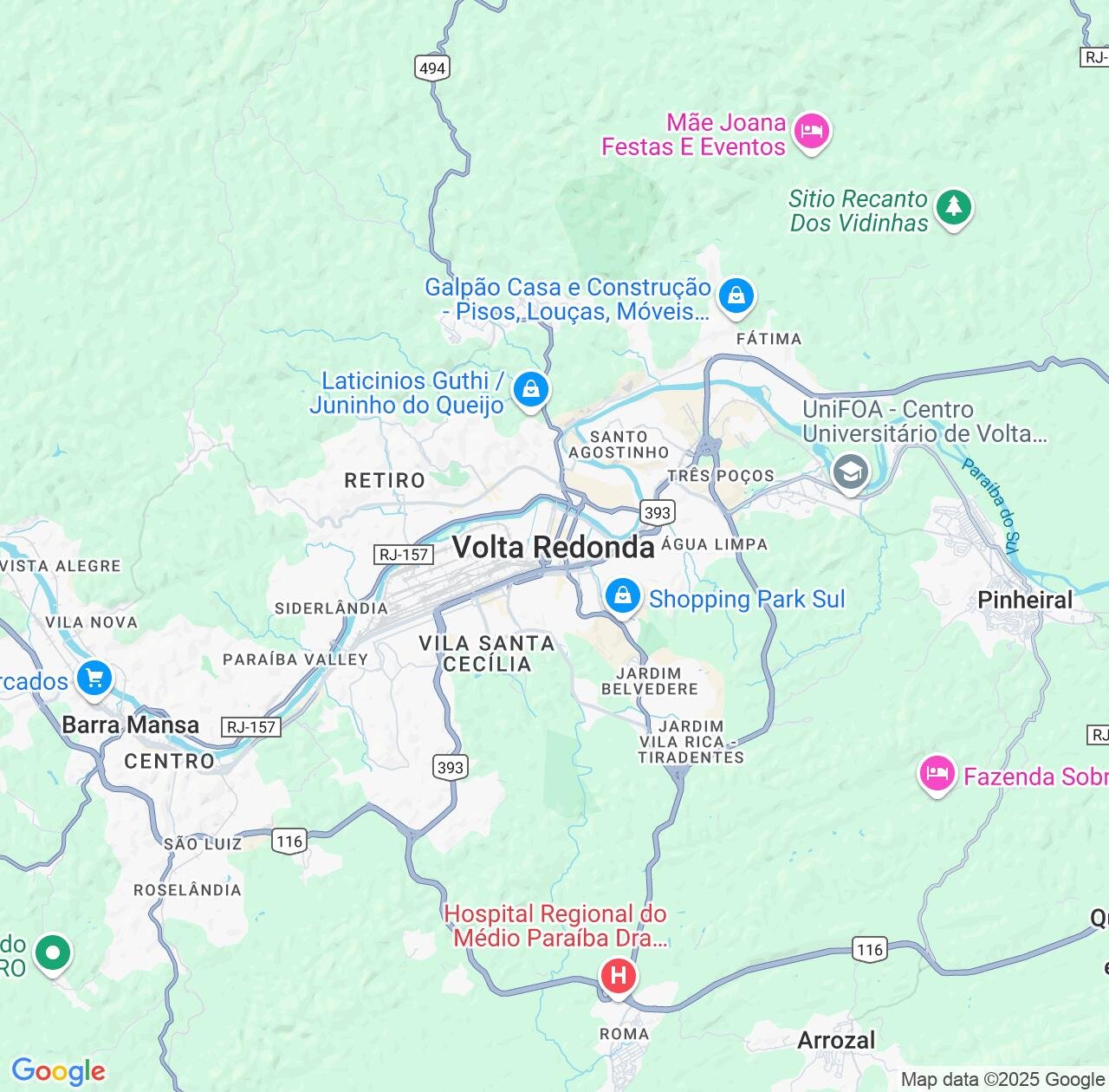 Map image for Intellectual Property Lawyers in Volta Redonda and Rio de Janeiro IP firms at coordinates  ; .